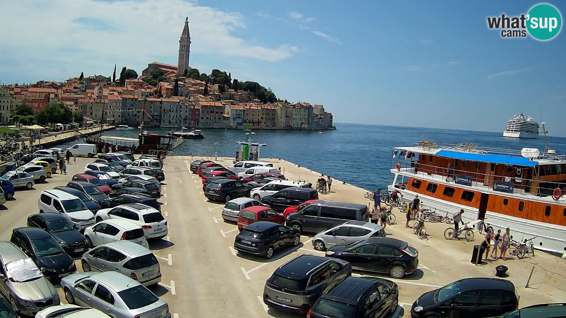 Spletna kamera Rovinj panorama mesta | Istra