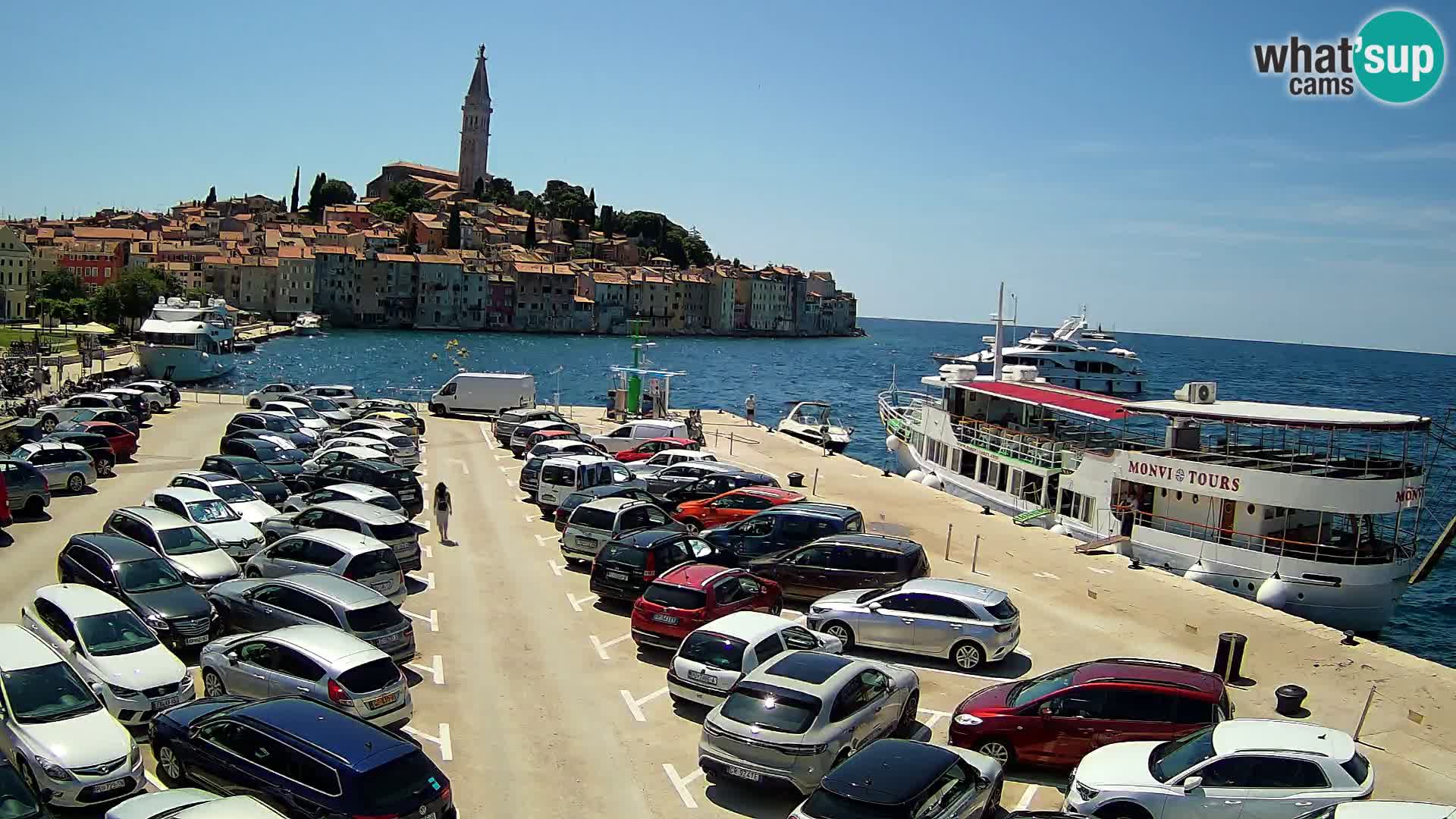 Spletna kamera Rovinj panorama mesta | Istra