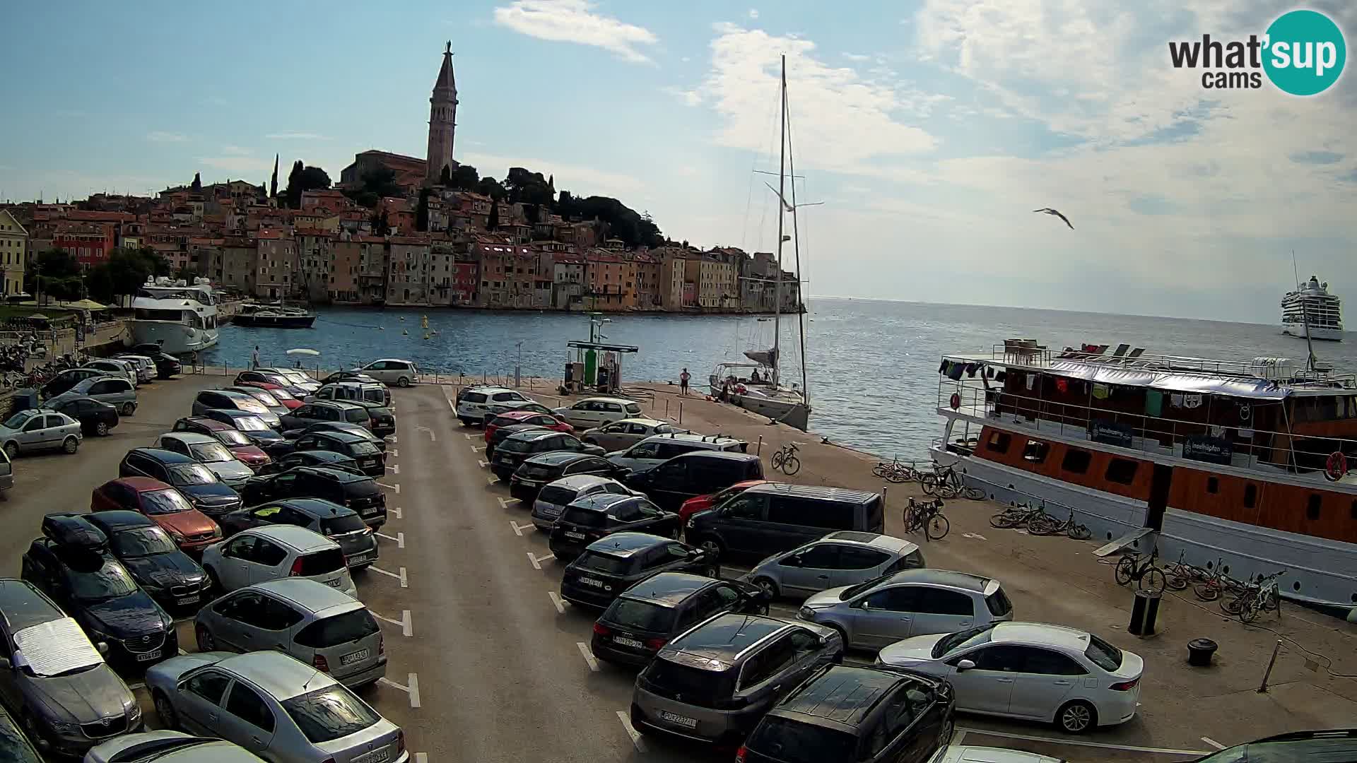 Spletna kamera Rovinj panorama mesta | Istra