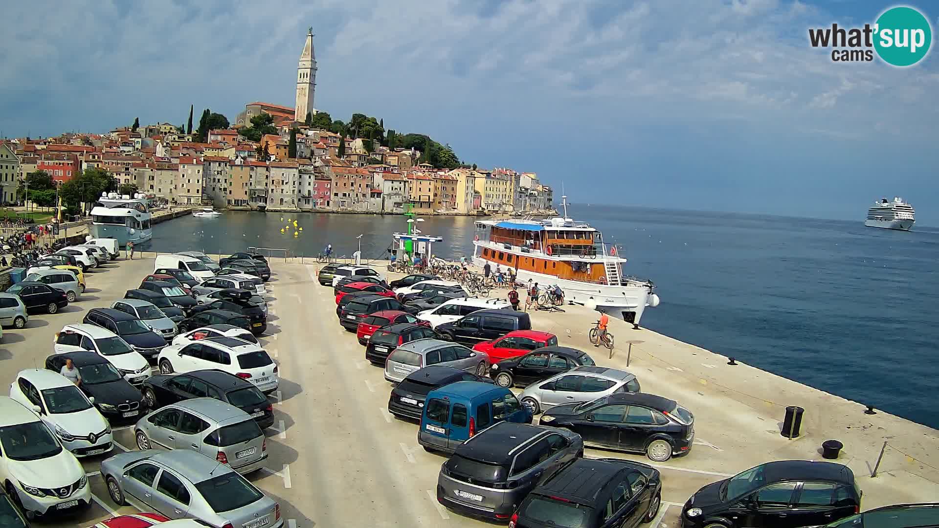Spletna kamera Rovinj panorama mesta | Istra