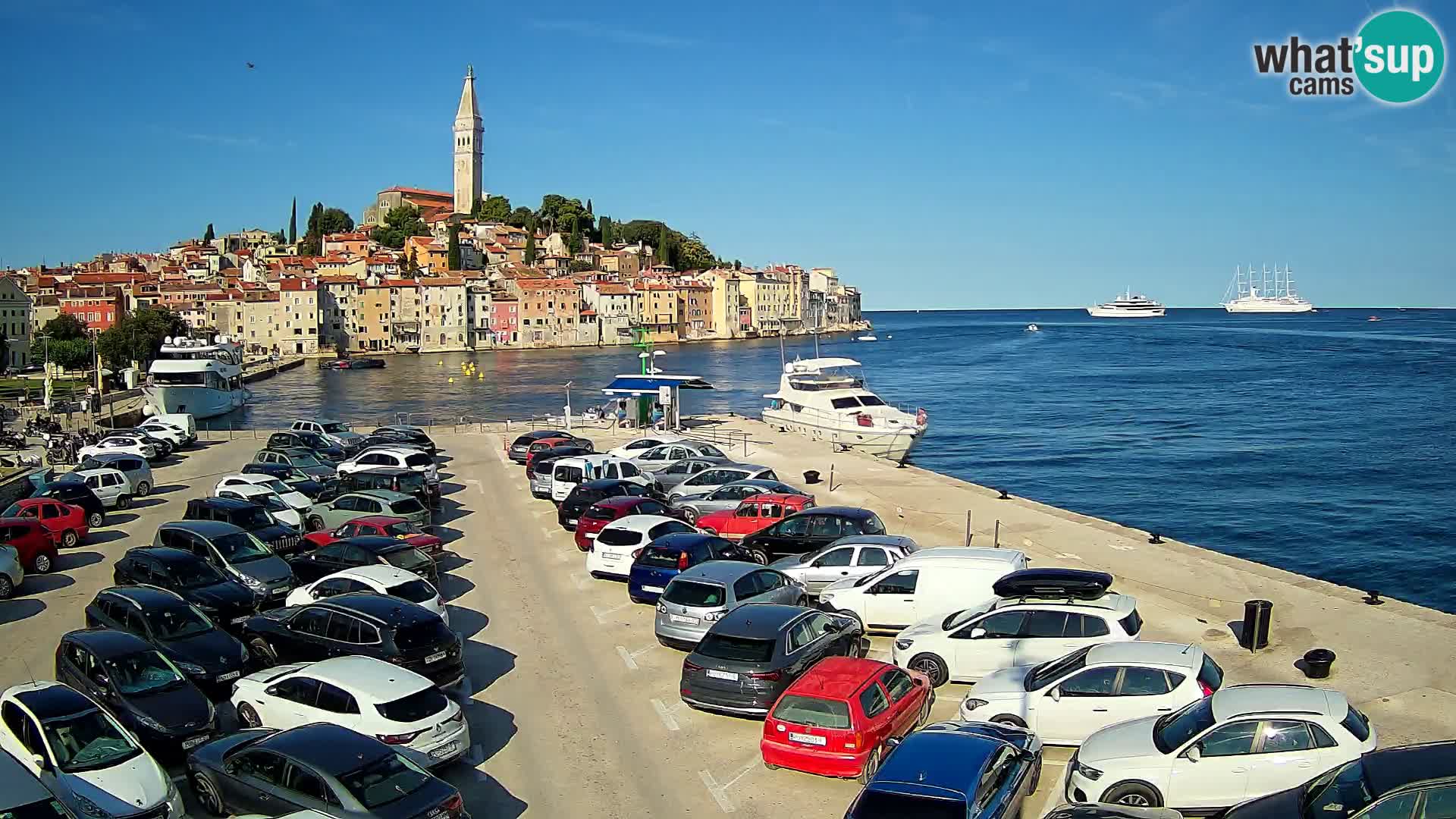 Spletna kamera Rovinj panorama mesta | Istra