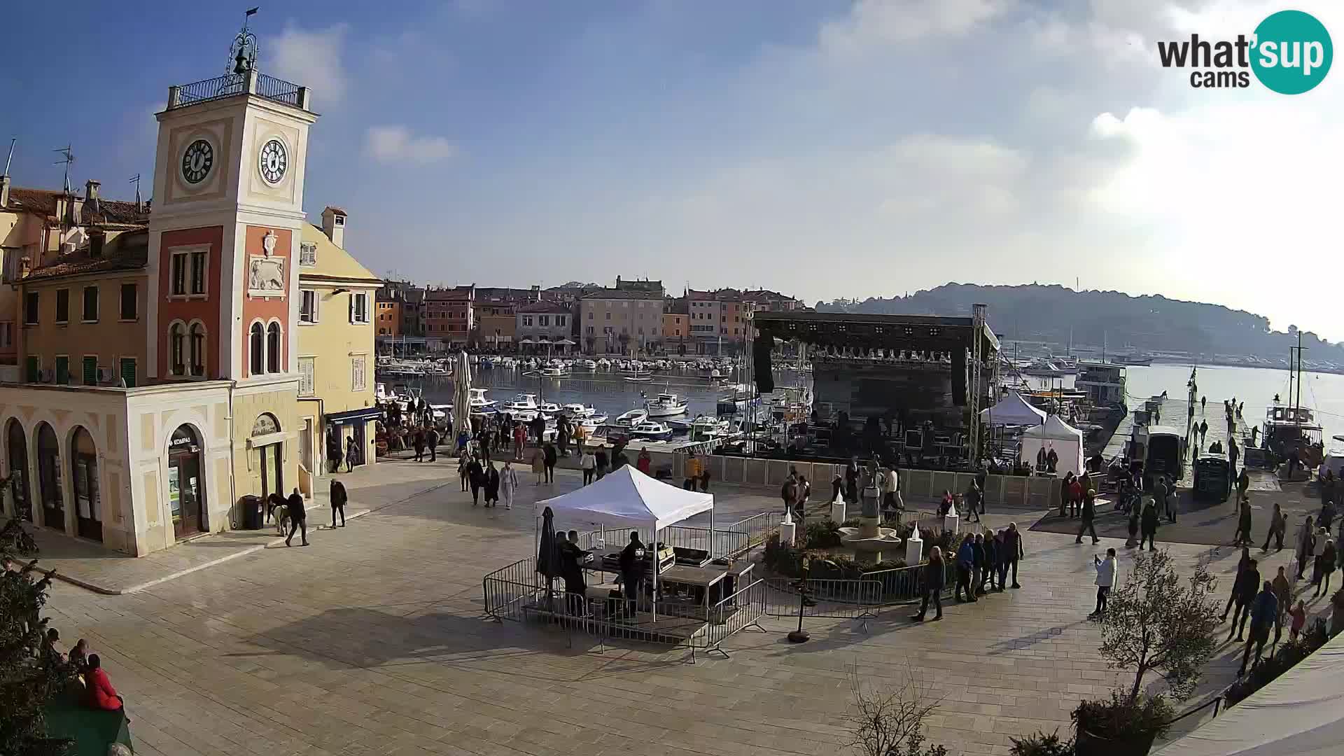 Webcam Rovigno piazza | LIVE cam Piazza centrale Rovigno