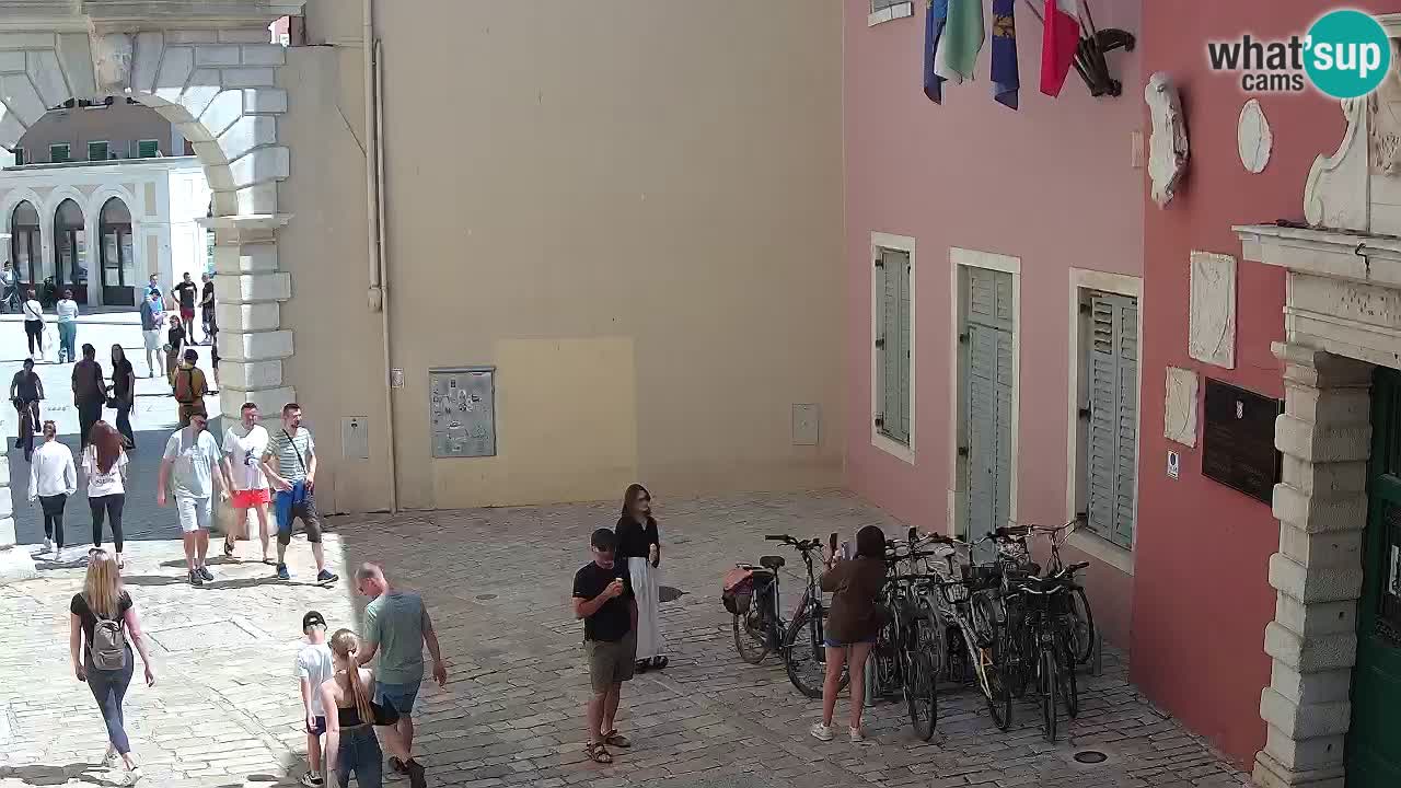 Live webcam Rovinj – Balbi’s bow “City gate” – Istria – Croatia