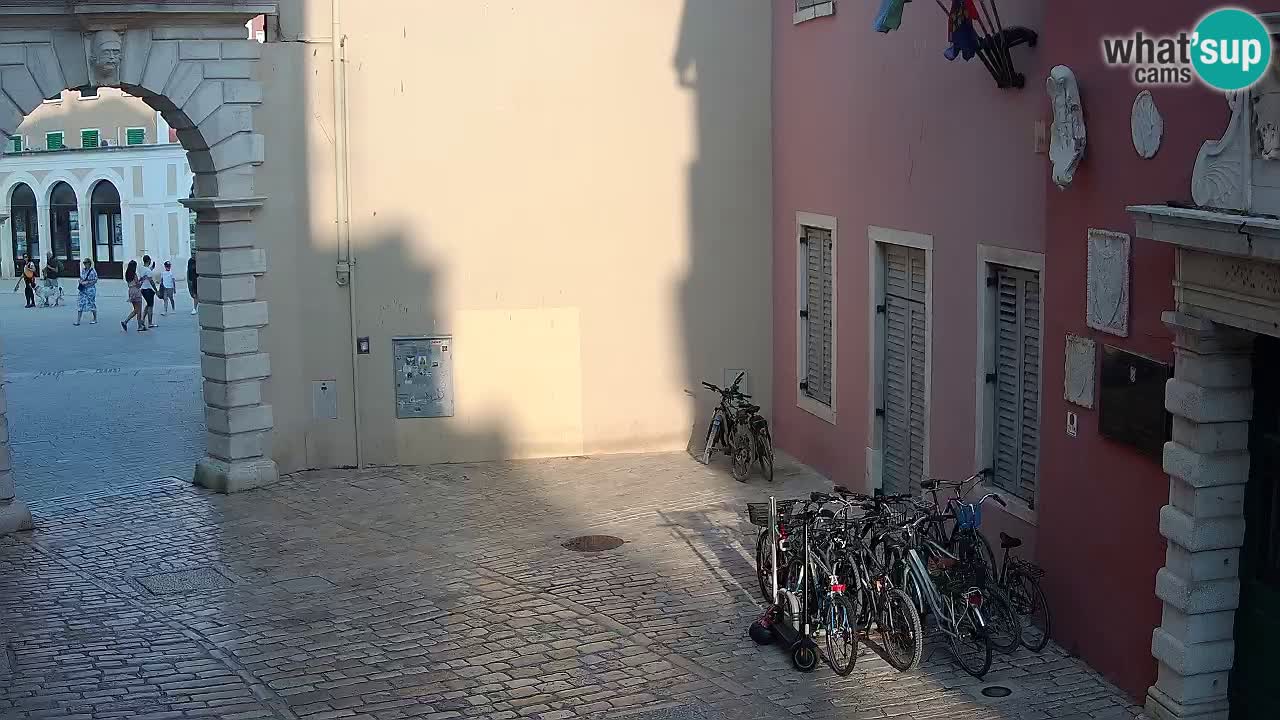 Live webcam Rovinj – Balbi’s bow “City gate” – Istria – Croatia