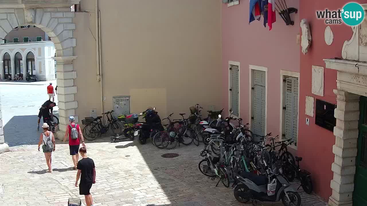 Webcam en direct Rovinj – L’arc de Balbi “Porte de la ville” – Istrie – Croatie