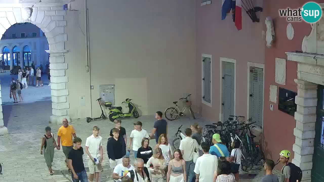 Webcam en direct Rovinj – L’arc de Balbi “Porte de la ville” – Istrie – Croatie