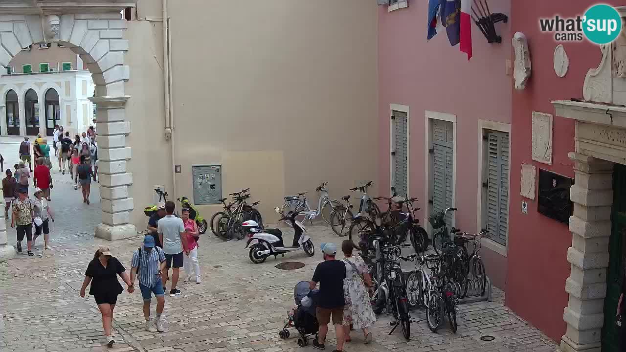 Webcam en direct Rovinj – L’arc de Balbi “Porte de la ville” – Istrie – Croatie