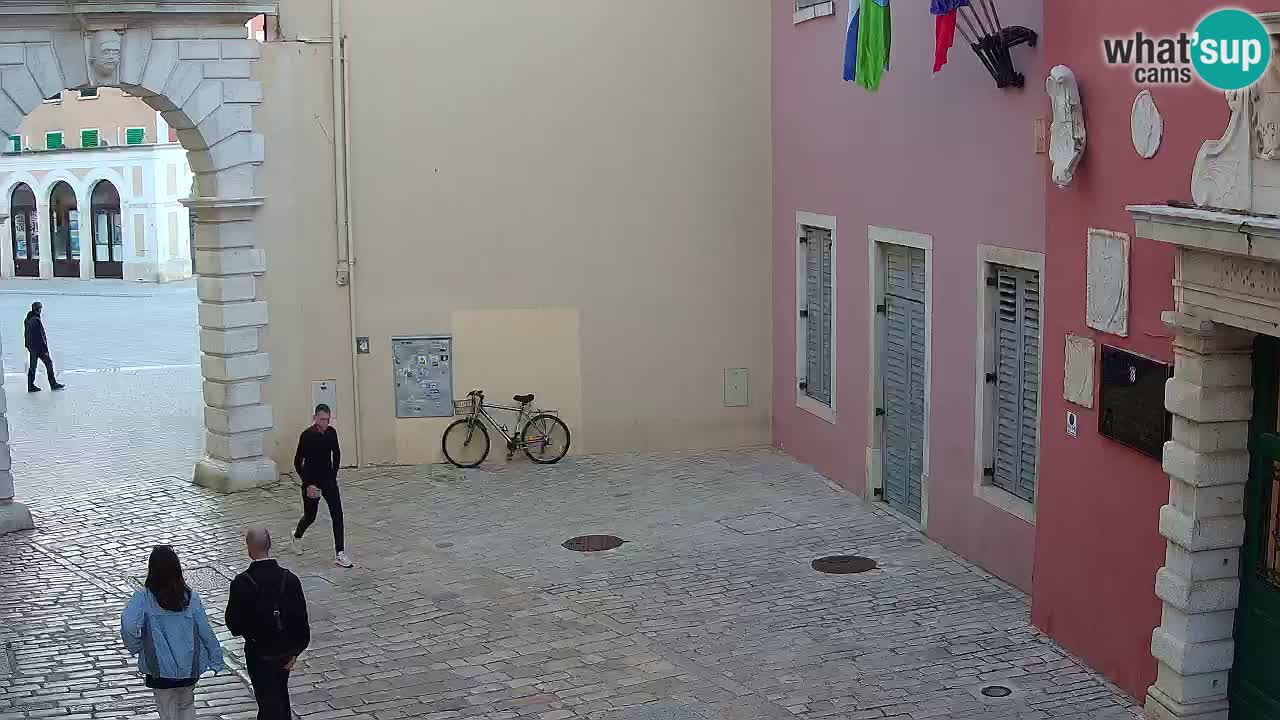 Webcam en direct Rovinj – L’arc de Balbi “Porte de la ville” – Istrie – Croatie