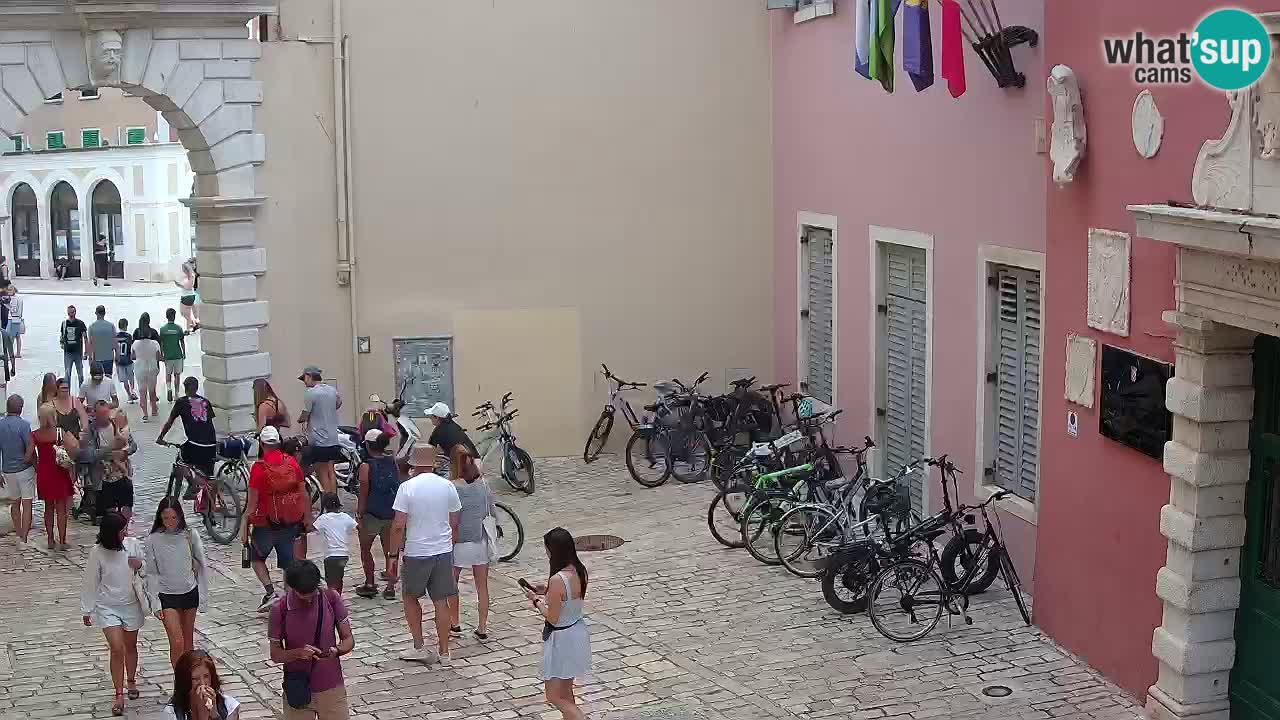 Webcam en direct Rovinj – L’arc de Balbi “Porte de la ville” – Istrie – Croatie