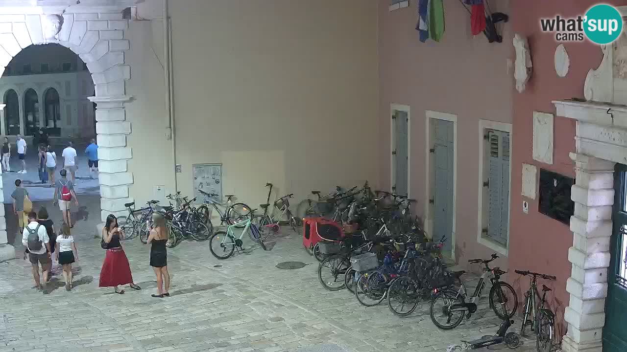 Webcam en direct Rovinj – L’arc de Balbi “Porte de la ville” – Istrie – Croatie
