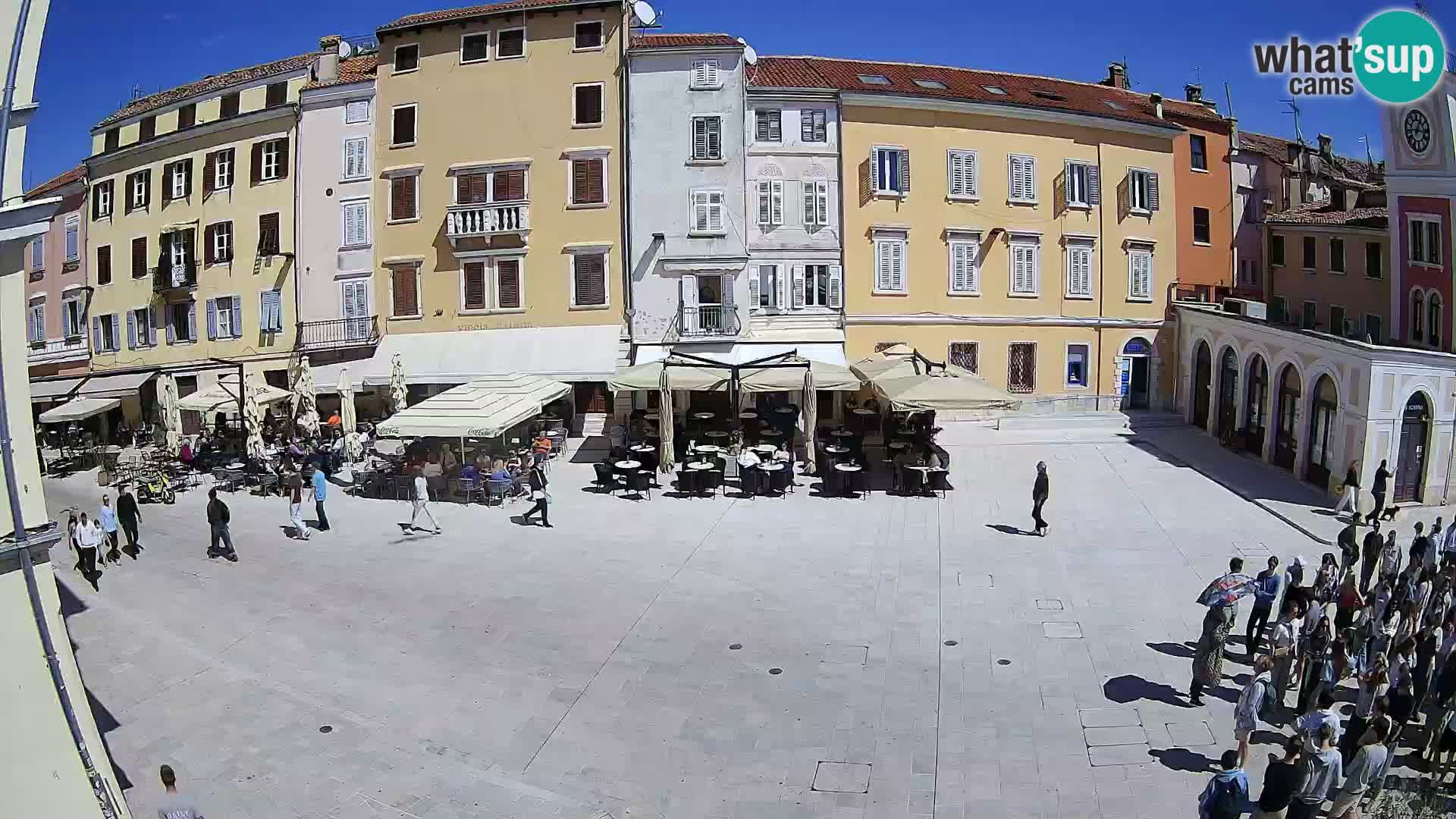 Webcam Rovinj Zentrum – Hauptplatz in Echtzeit