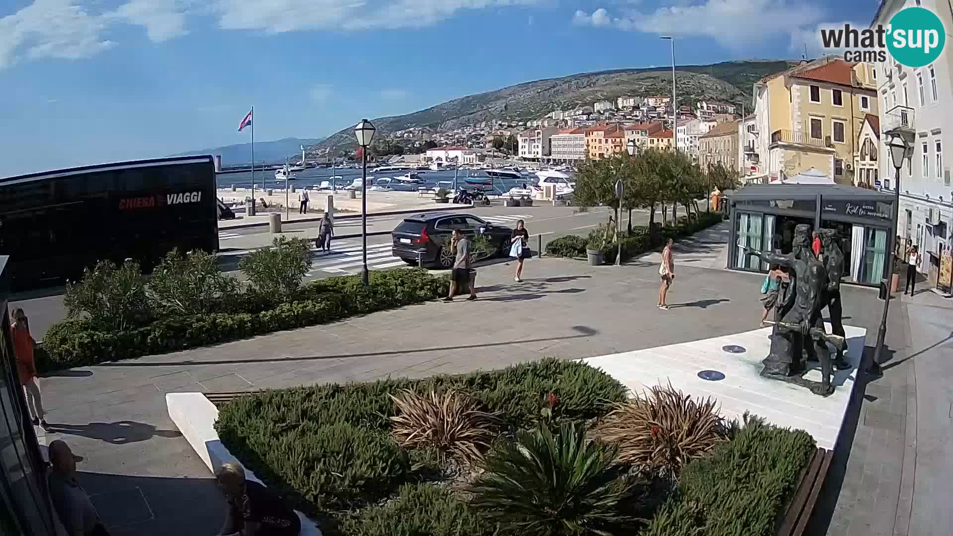 Live-Webcam Senj Riva – direkt am Meer – Kroatien