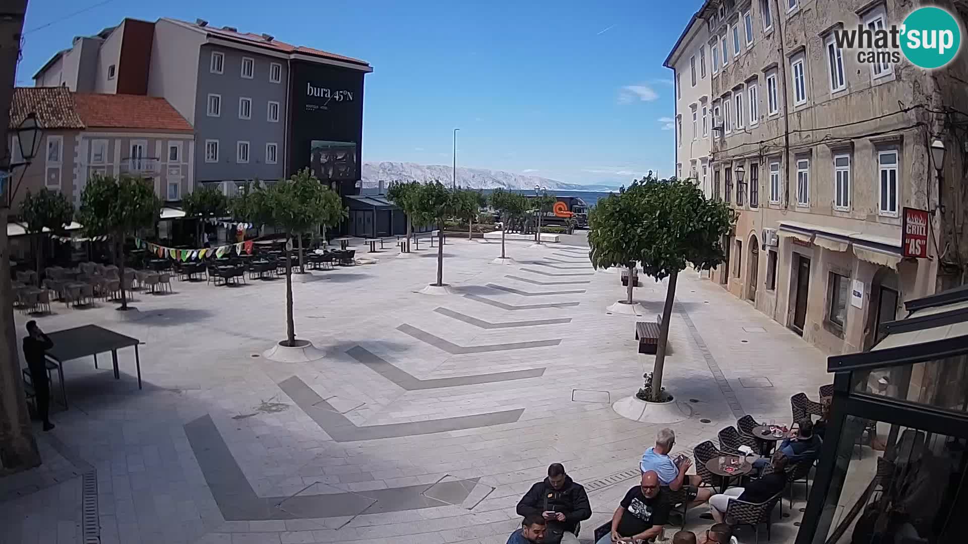 Center mesta Senj – Pavlinski trg – spletne kamere Dalmacija