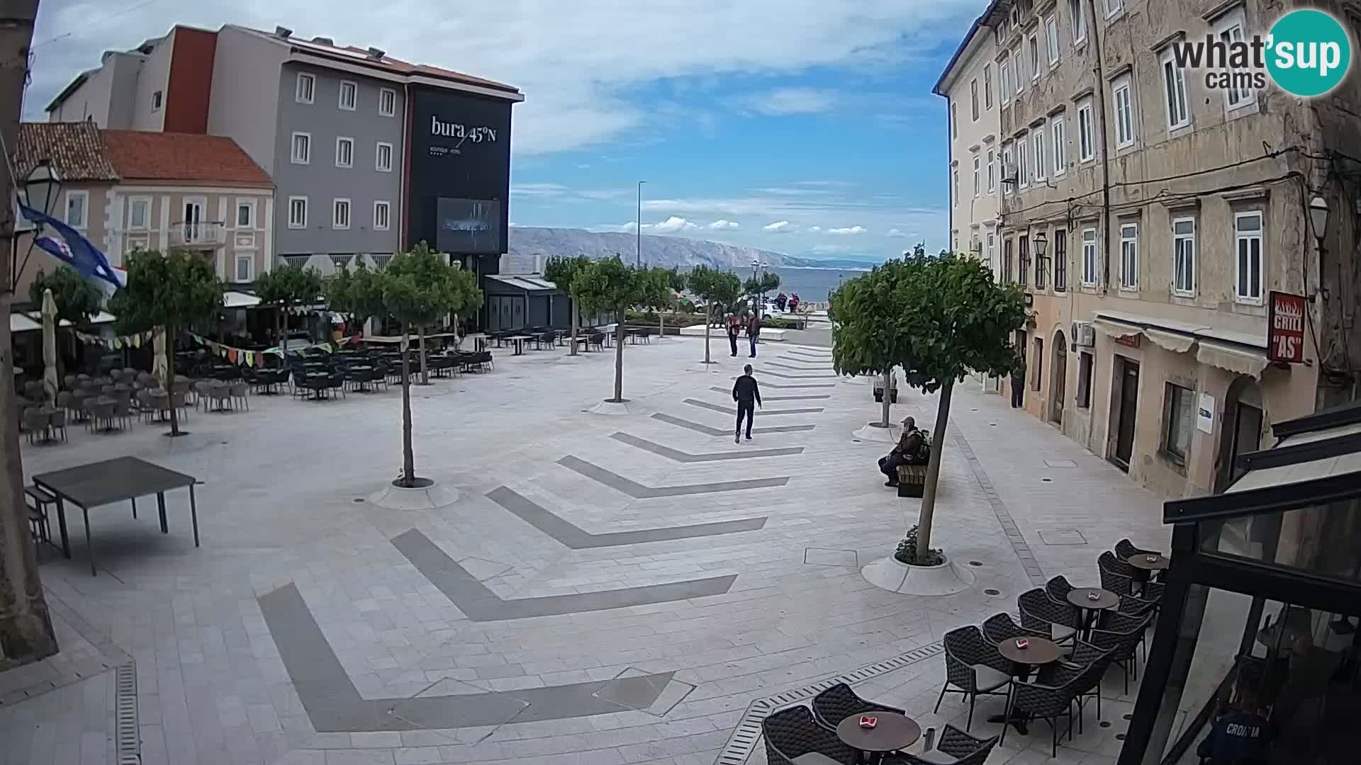 Zentrum der Stadt Senj – Pavlin platz – Live Cam Dalmatia