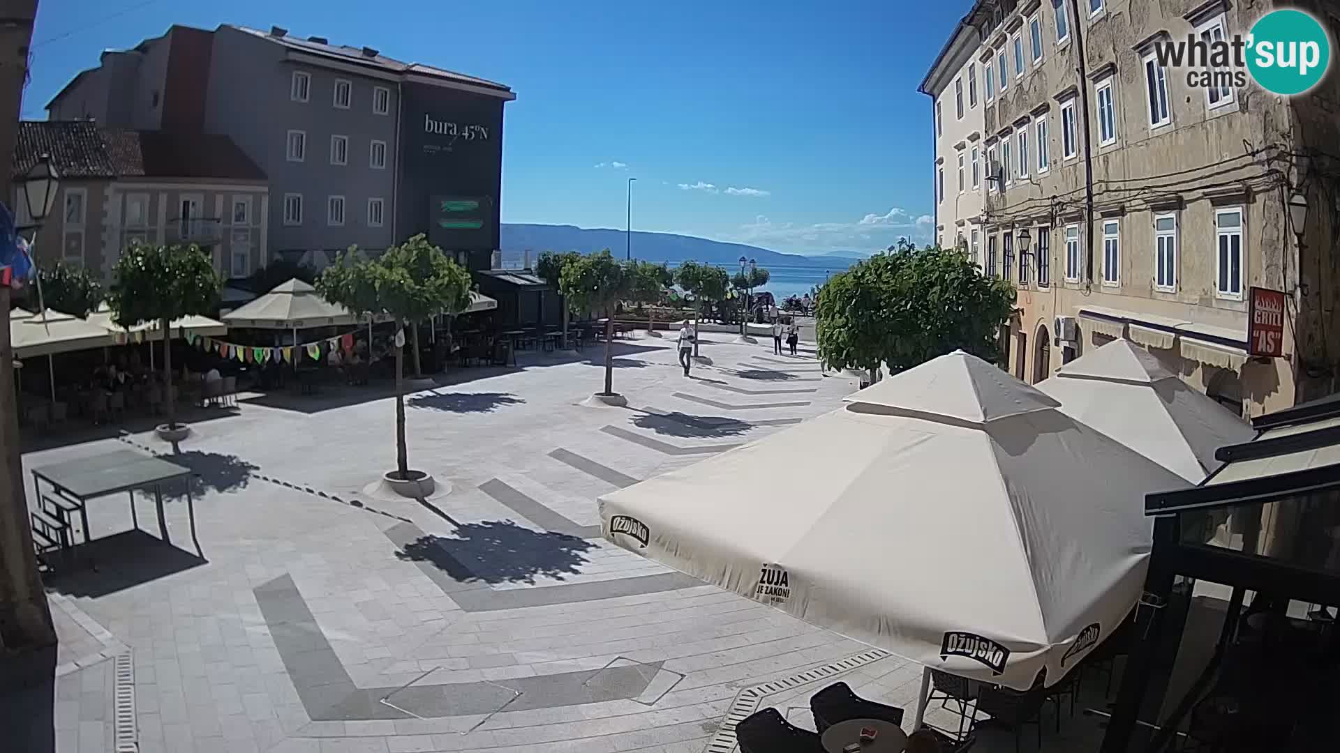 Centro della città di Senj – Piazza Pavlin – Live Cam Dalmazia