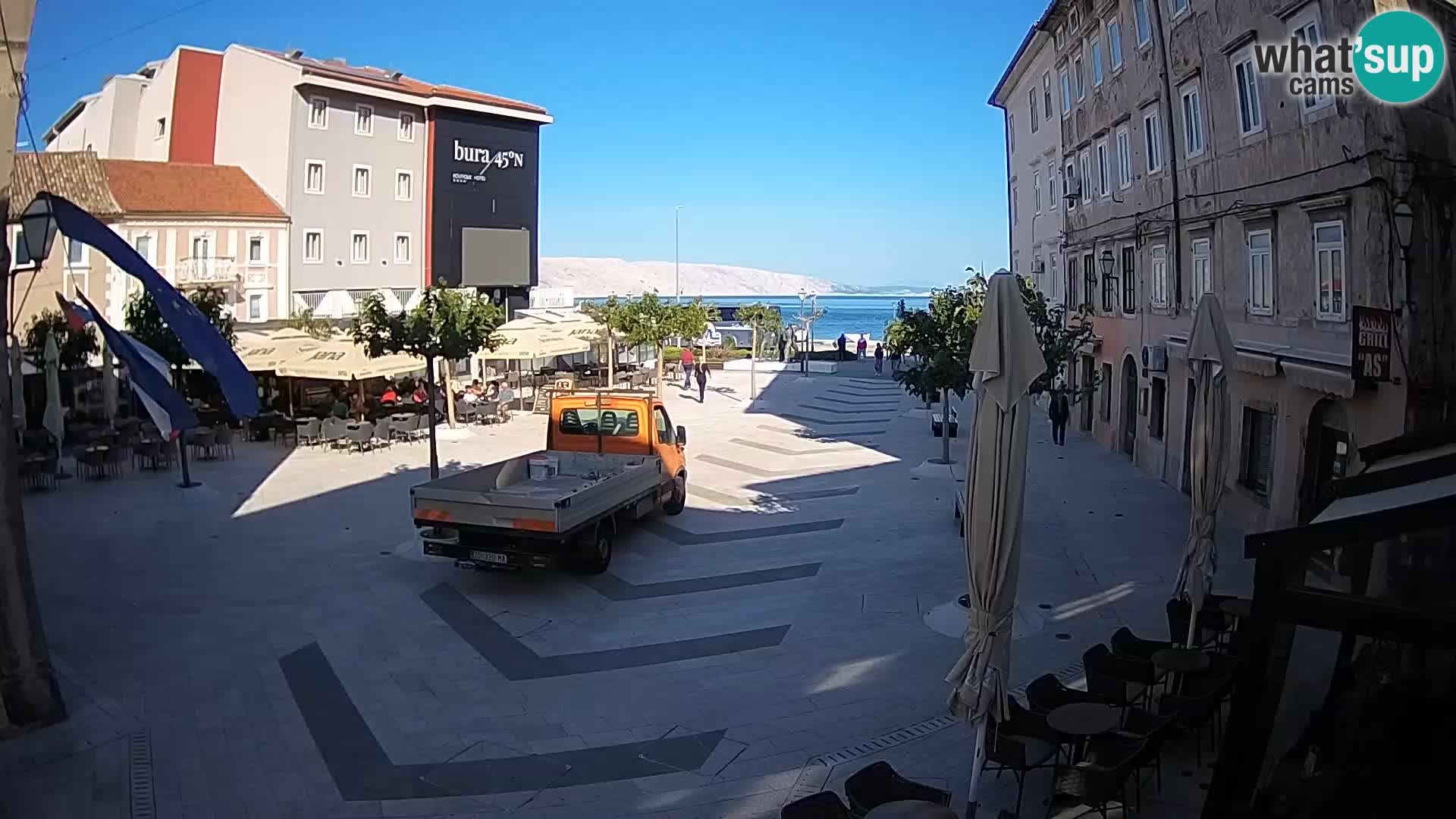 Center mesta Senj – Pavlinski trg – spletne kamere Dalmacija