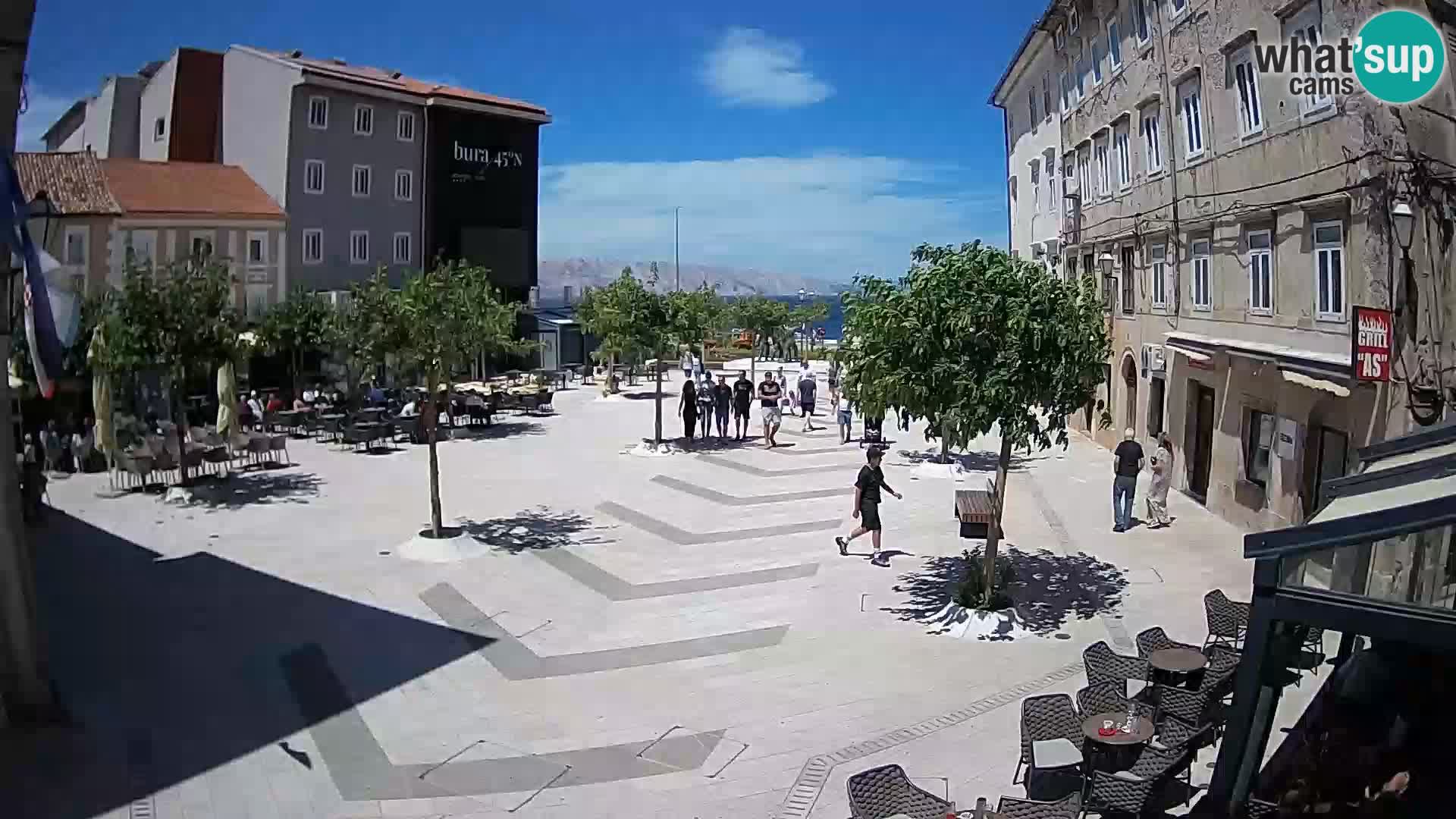 Zentrum der Stadt Senj – Pavlin platz – Live Cam Dalmatia