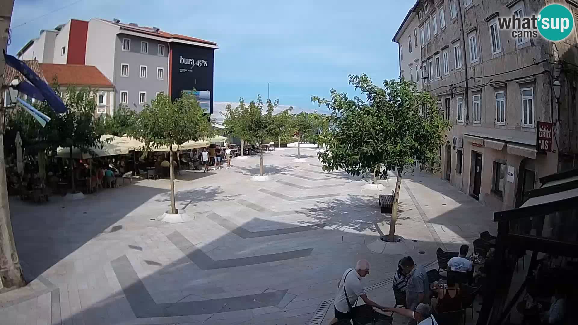 Centro della città di Senj – Piazza Pavlin – Live Cam Dalmazia