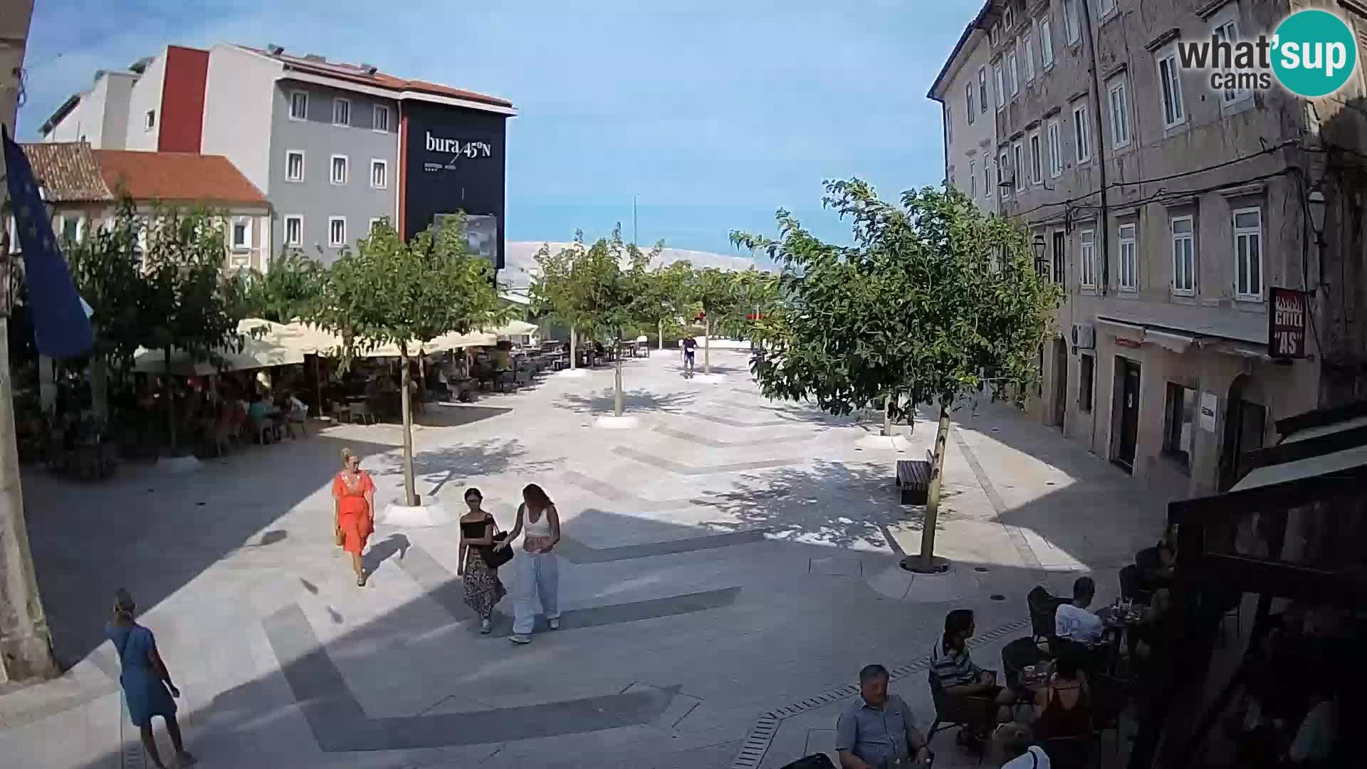 Center mesta Senj – Pavlinski trg – spletne kamere Dalmacija