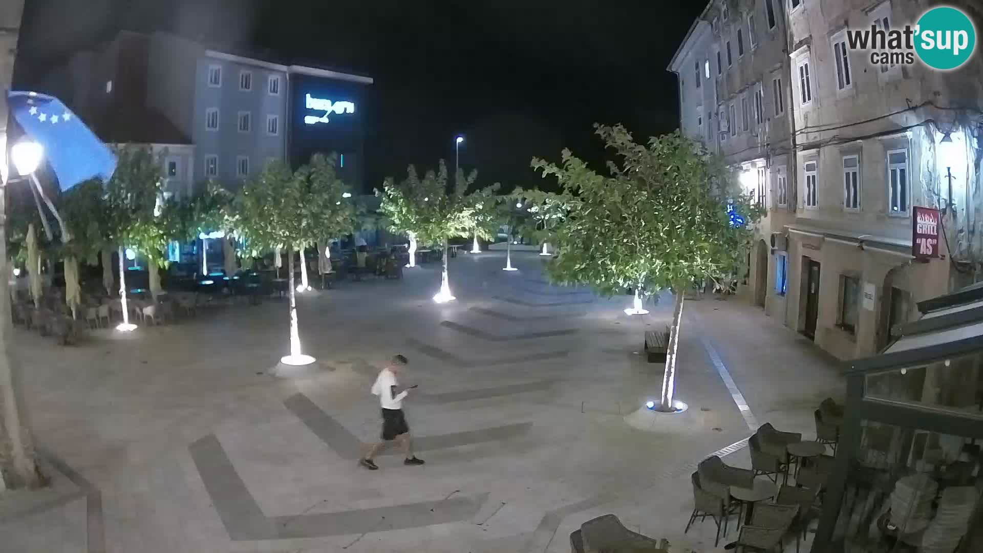 Centro de la ciudad de Senj – plaza Pavlin – Live Cam Dalmacia