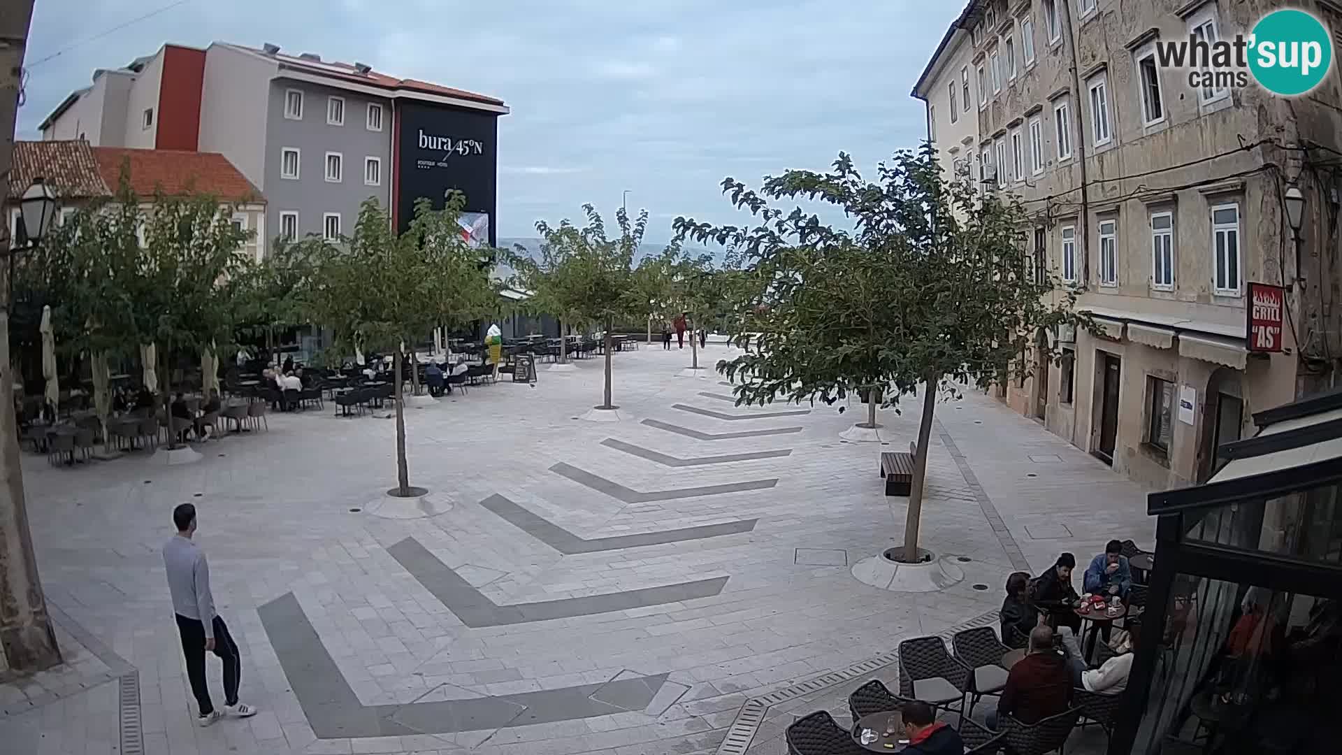 Center of Senj city – Pavlin square – Live Cam Dalmatia