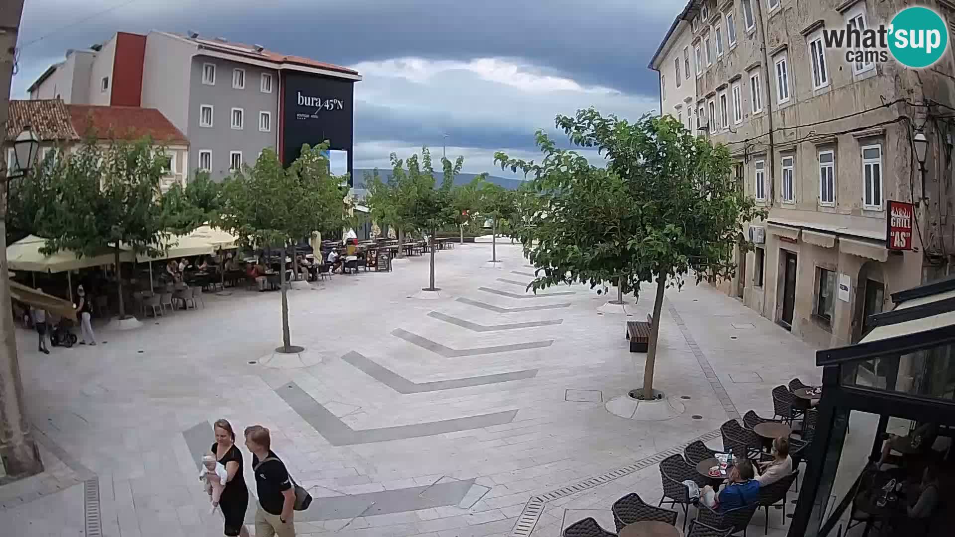 Centro de la ciudad de Senj – plaza Pavlin – Live Cam Dalmacia