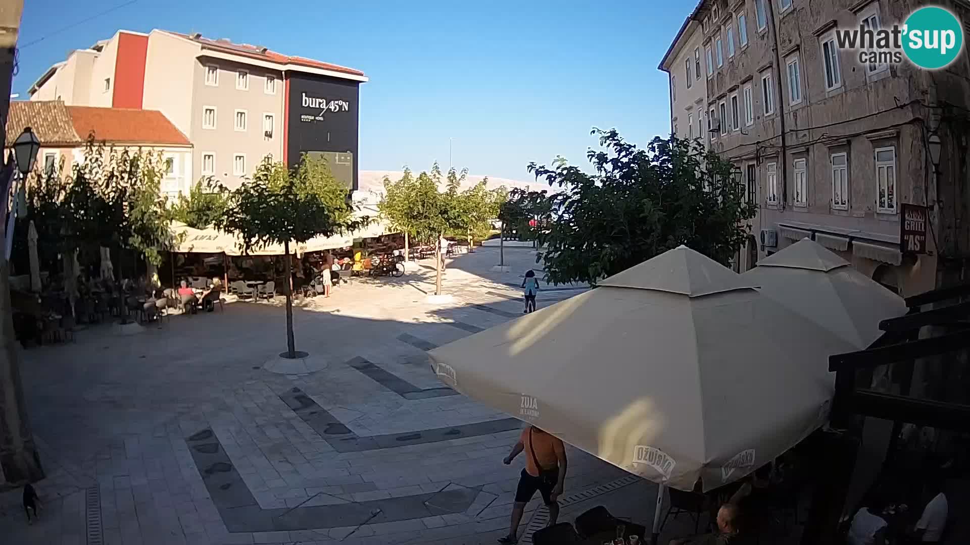 Center of Senj city – Pavlin square – Live Cam Dalmatia