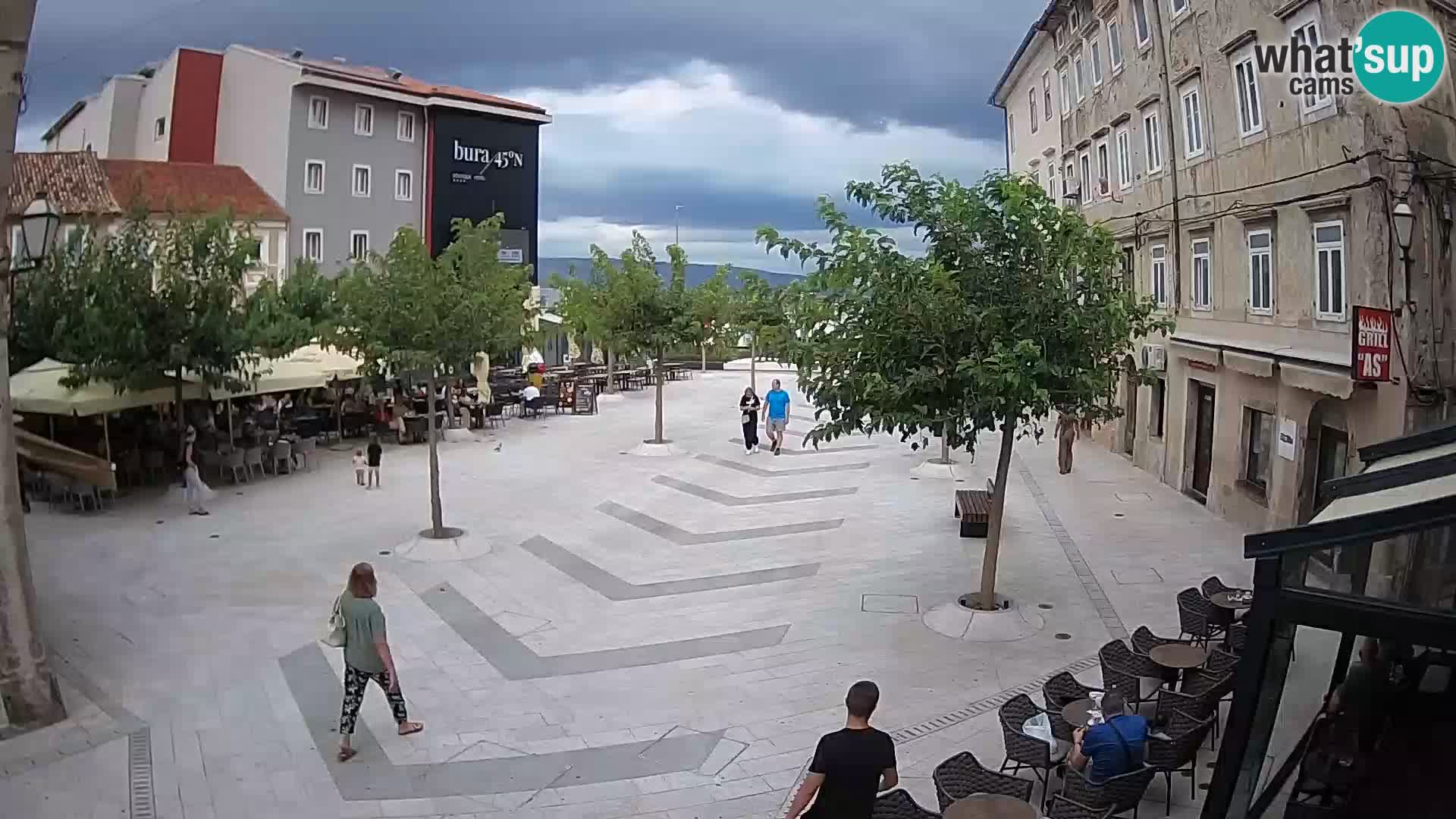 Centro della città di Senj – Piazza Pavlin – Live Cam Dalmazia