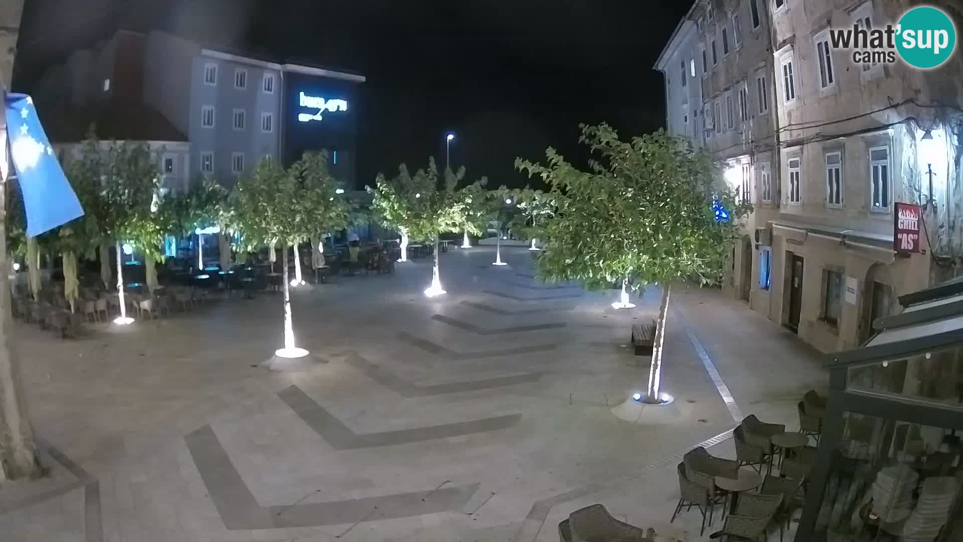 Centro de la ciudad de Senj – plaza Pavlin – Live Cam Dalmacia