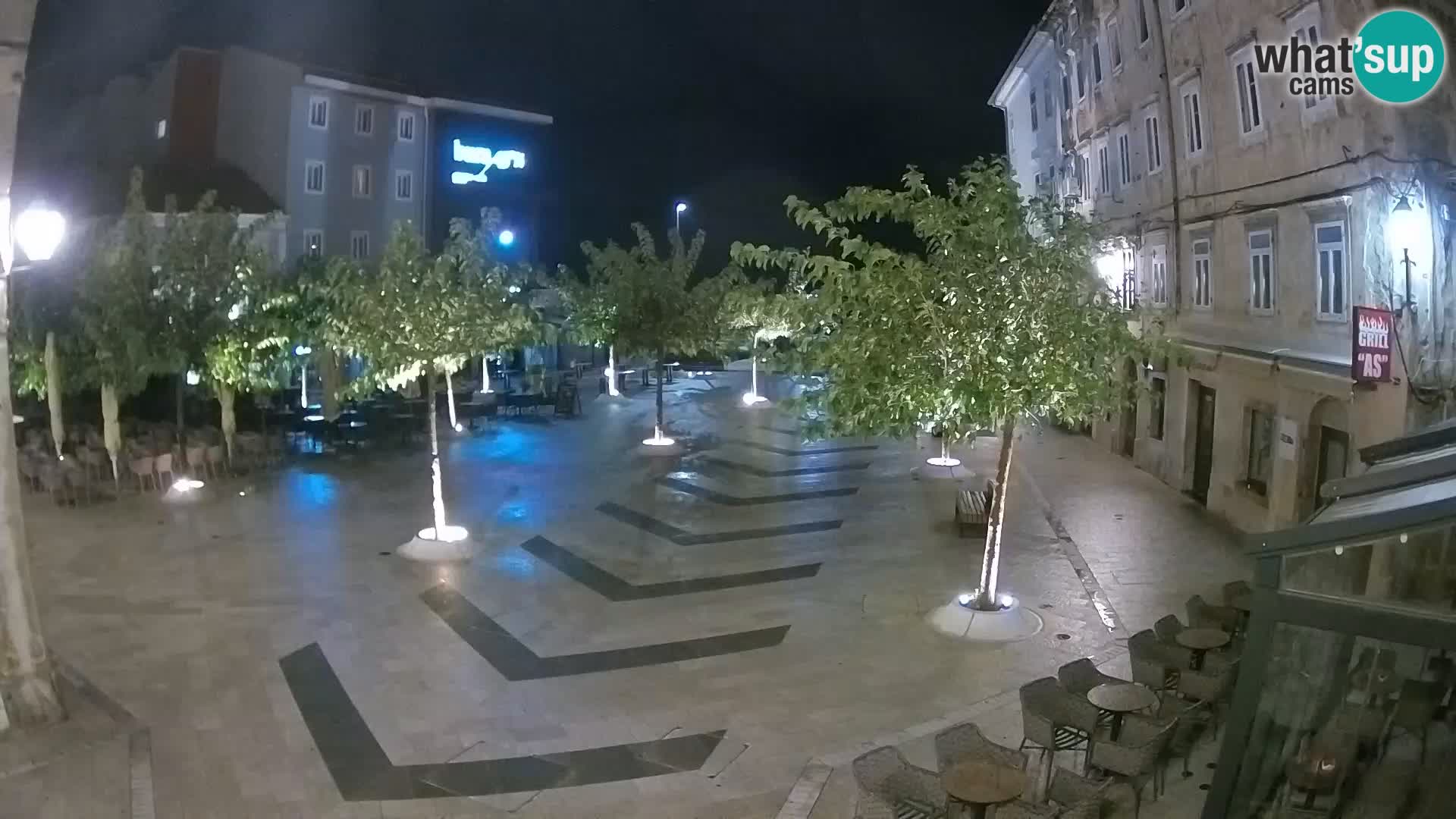 Centro de la ciudad de Senj – plaza Pavlin – Live Cam Dalmacia