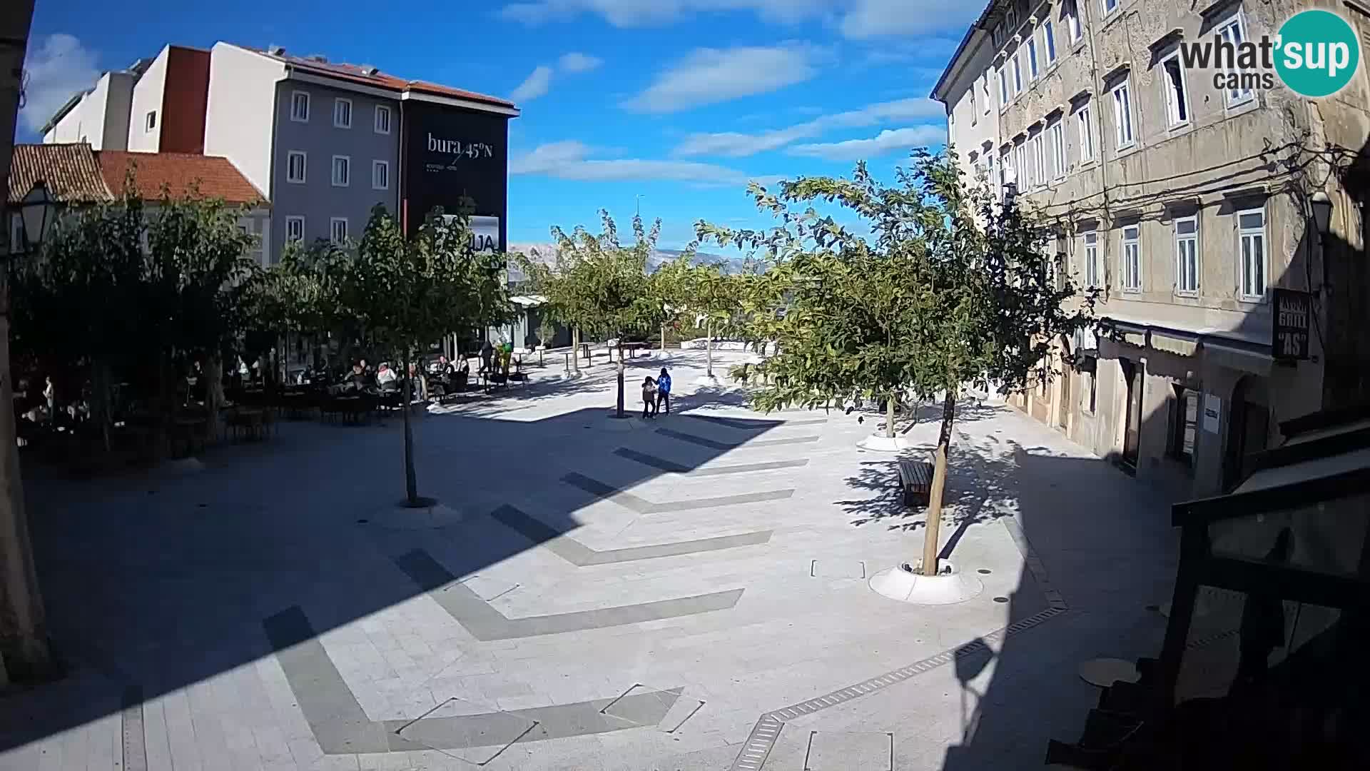 Centro de la ciudad de Senj – plaza Pavlin – Live Cam Dalmacia