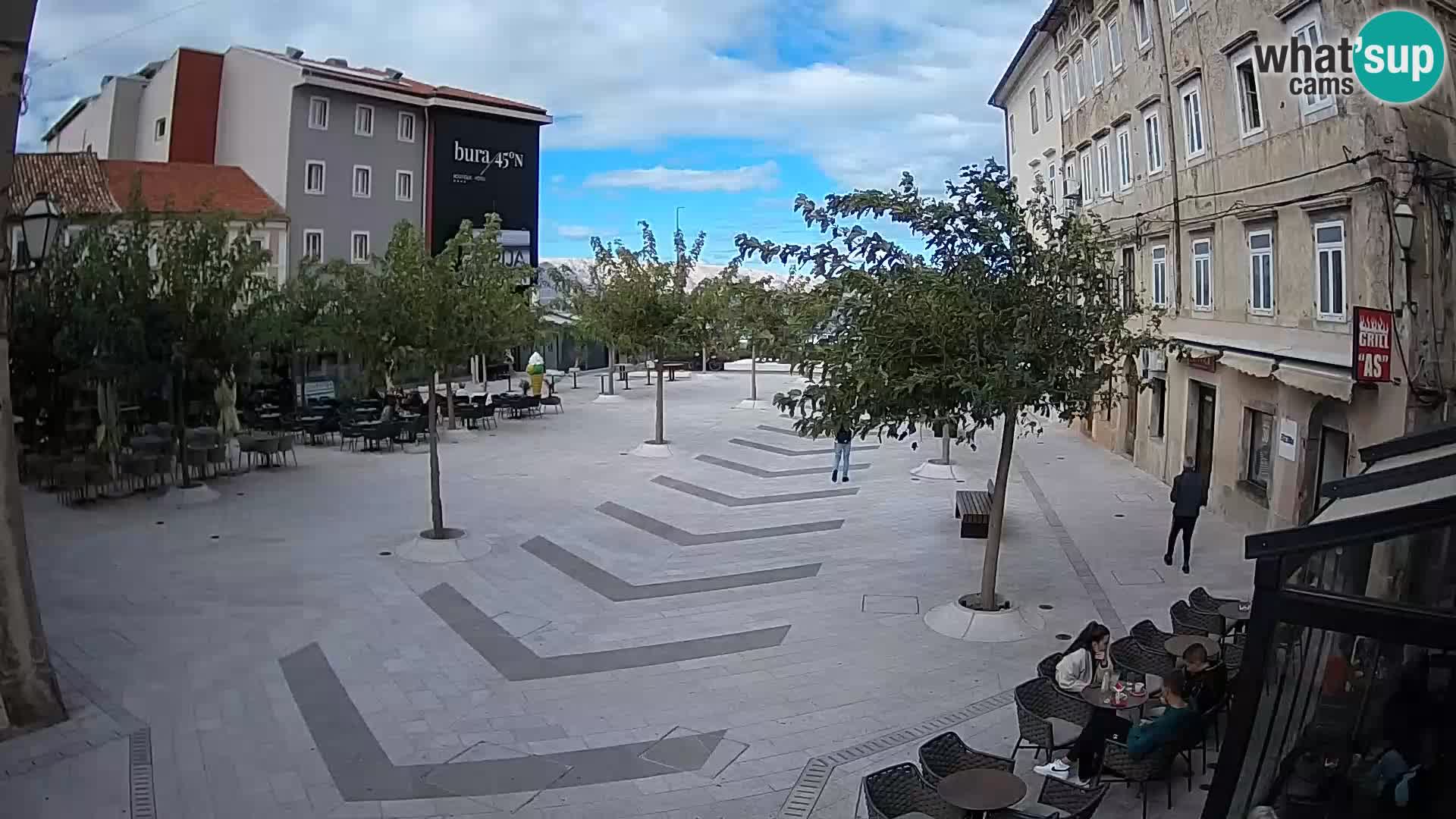 Center of Senj city – Pavlin square – Live Cam Dalmatia