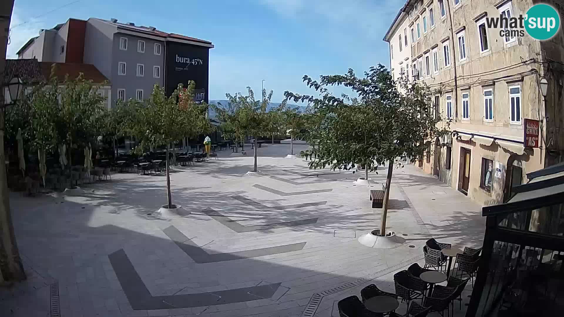 Centre de la ville de Senj – Place Pavlin – Live Cam Dalmatie