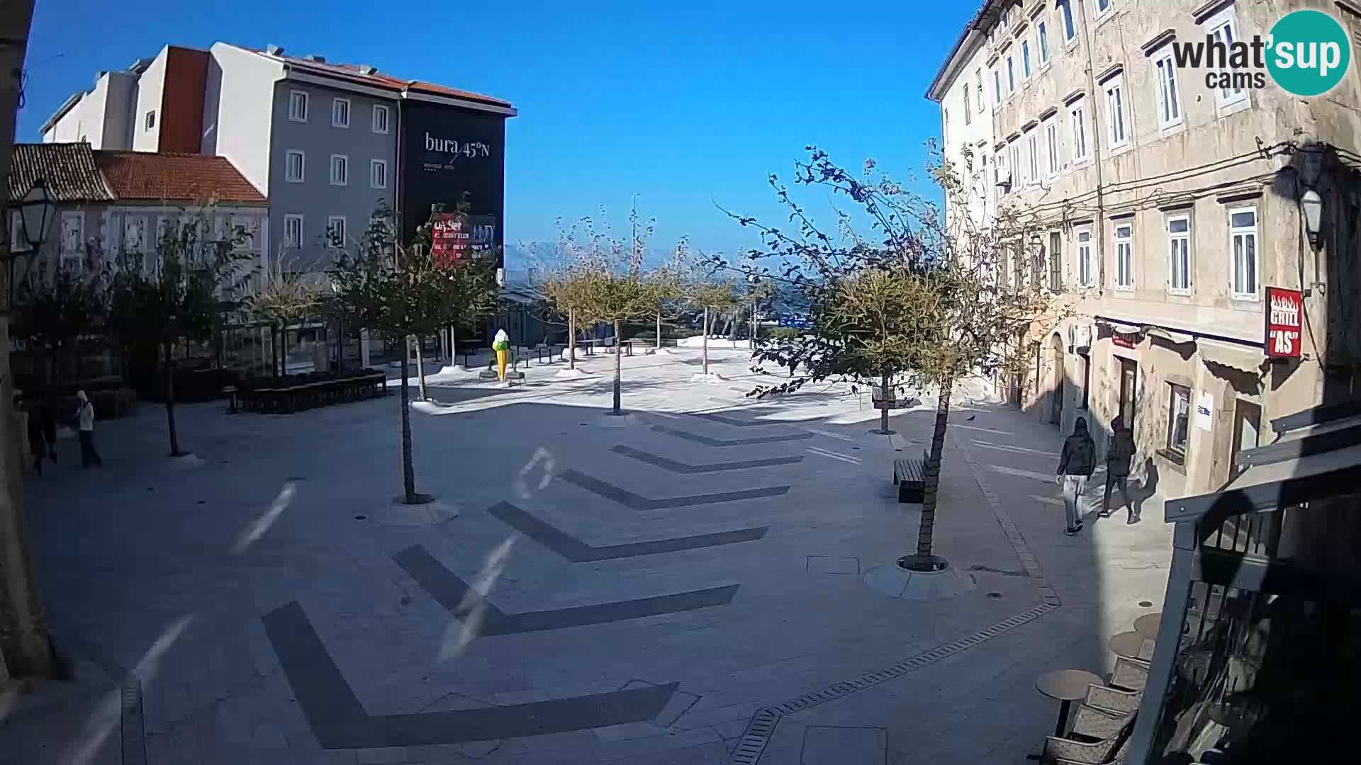 Centro della città di Senj – Piazza Pavlin – Live Cam Dalmazia