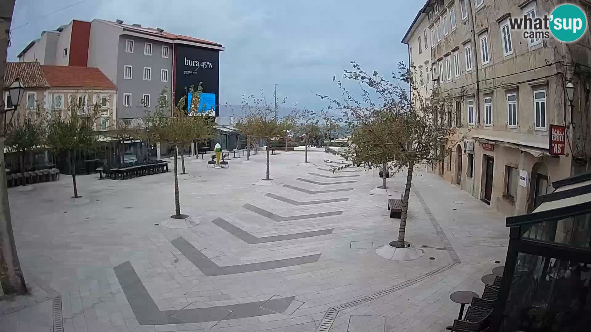 Centro della città di Senj – Piazza Pavlin – Live Cam Dalmazia