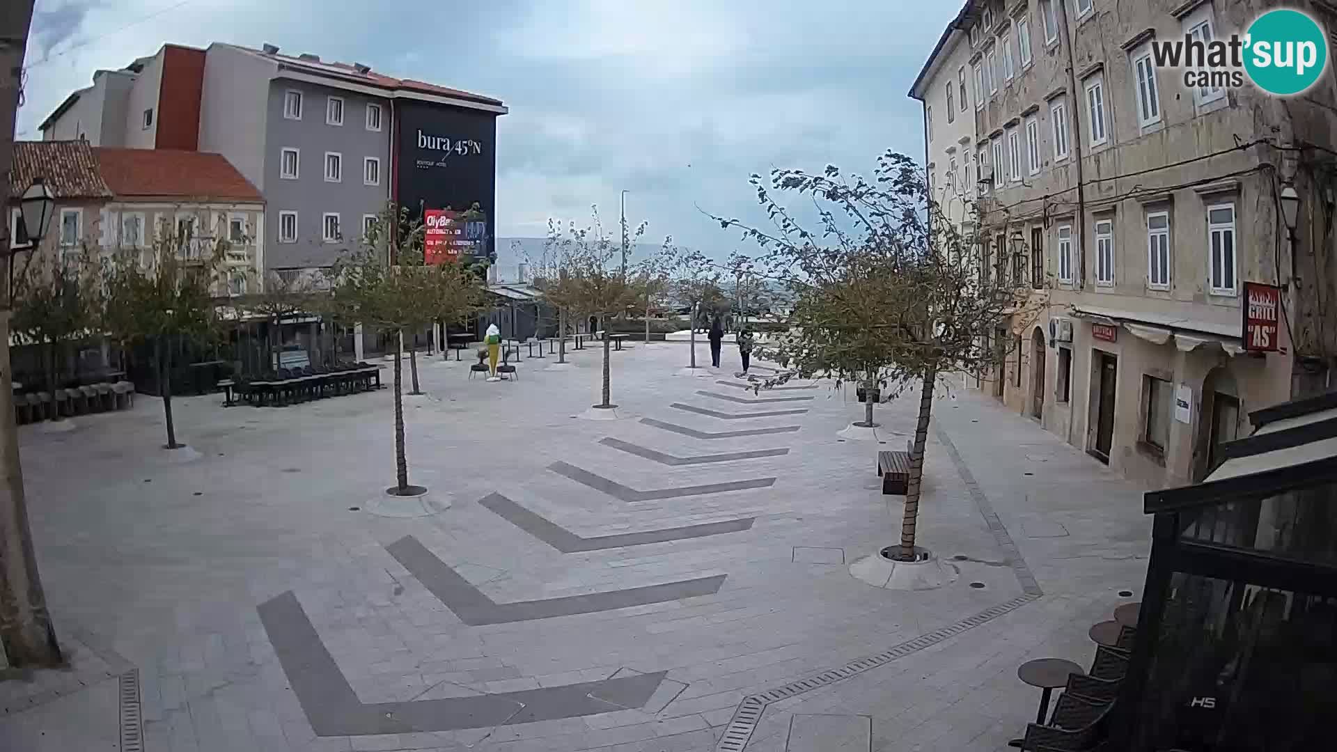 Centro della città di Senj – Piazza Pavlin – Live Cam Dalmazia