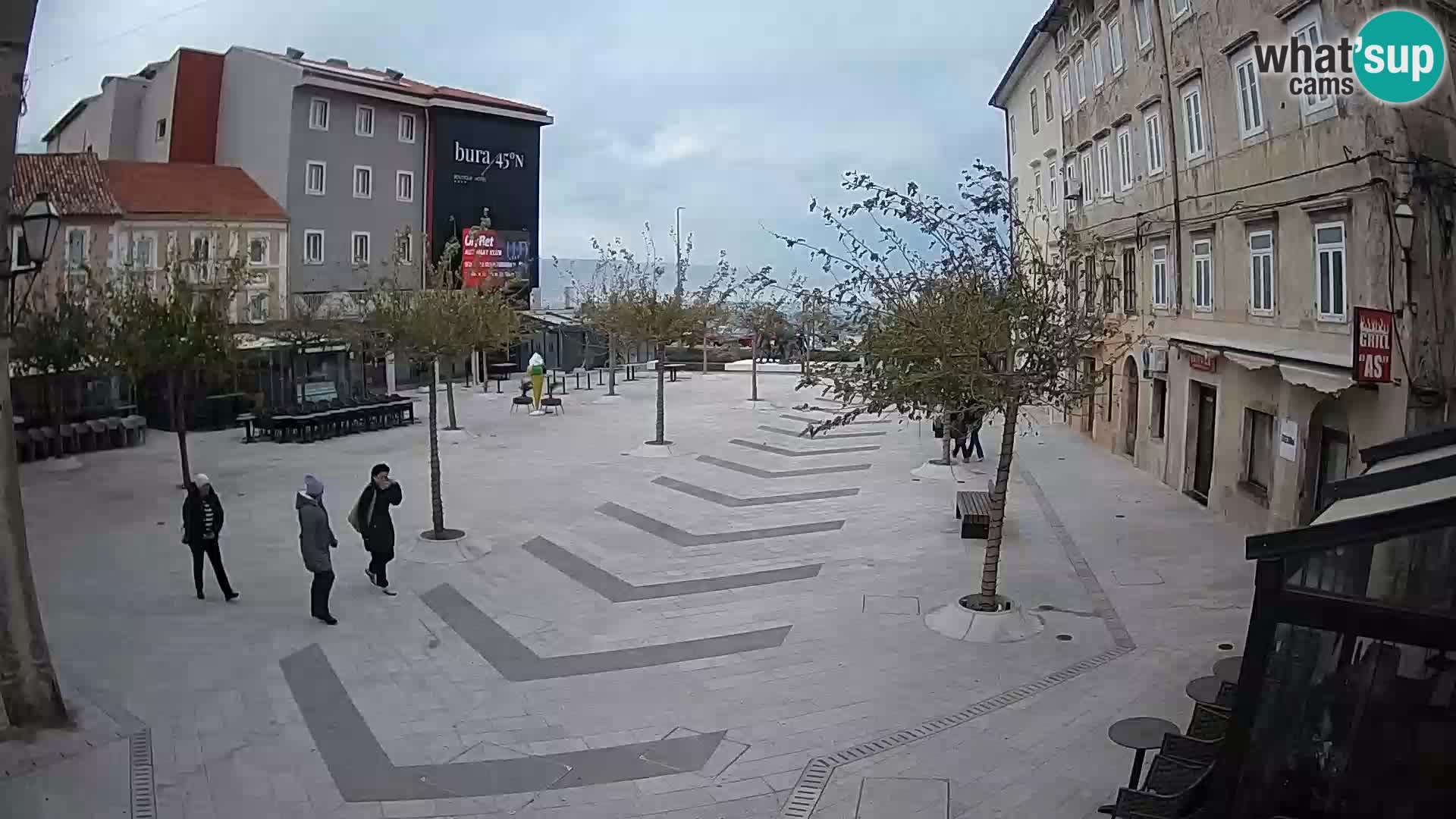 Centro della città di Senj – Piazza Pavlin – Live Cam Dalmazia