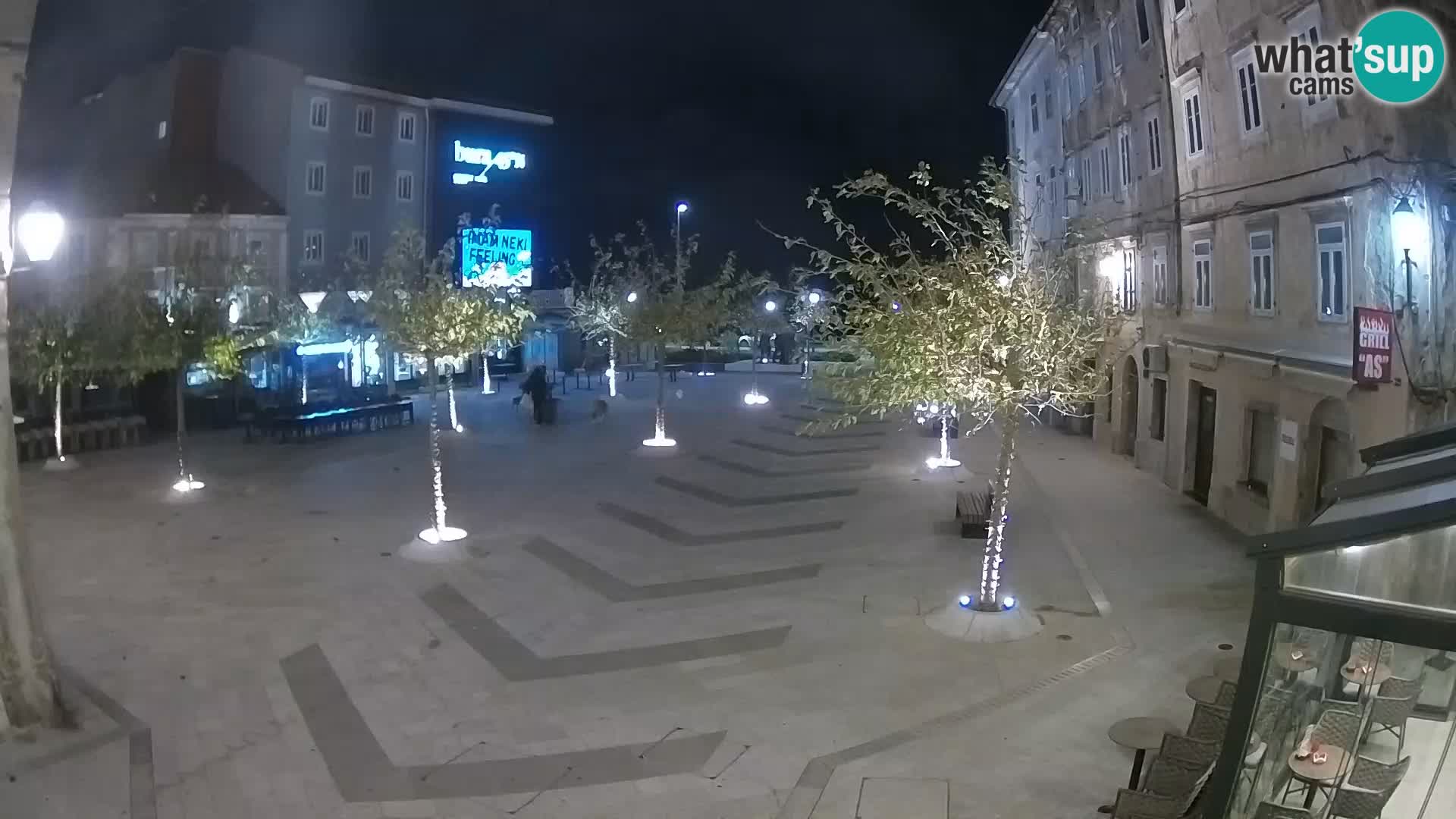 Centro de la ciudad de Senj – plaza Pavlin – Live Cam Dalmacia