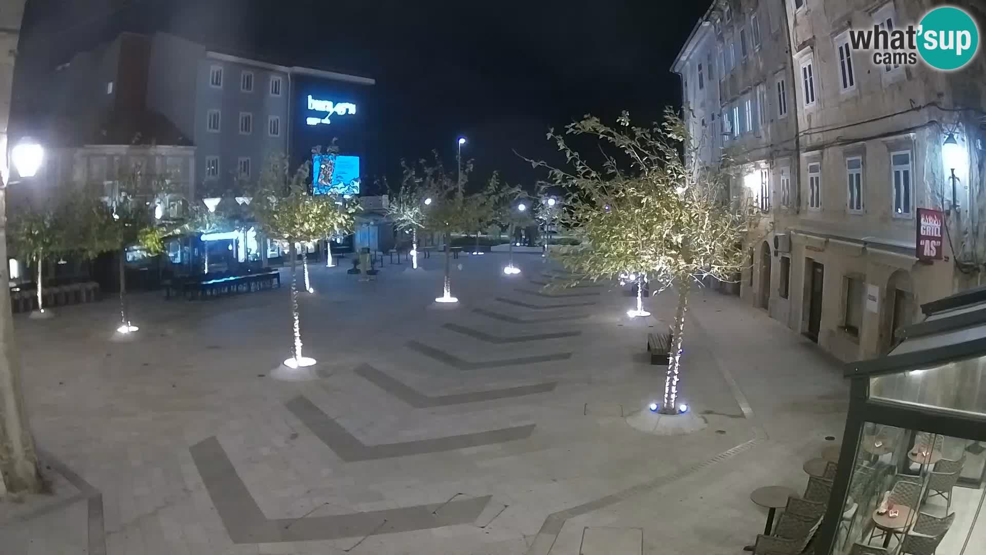 Centro de la ciudad de Senj – plaza Pavlin – Live Cam Dalmacia