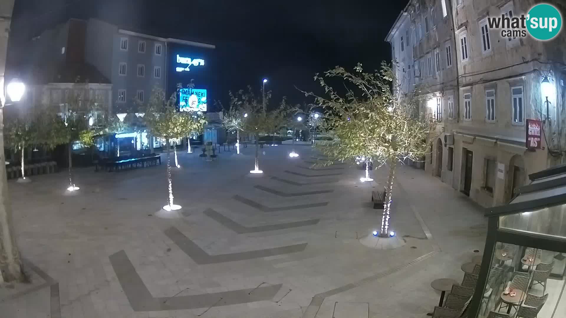 Centro della città di Senj – Piazza Pavlin – Live Cam Dalmazia