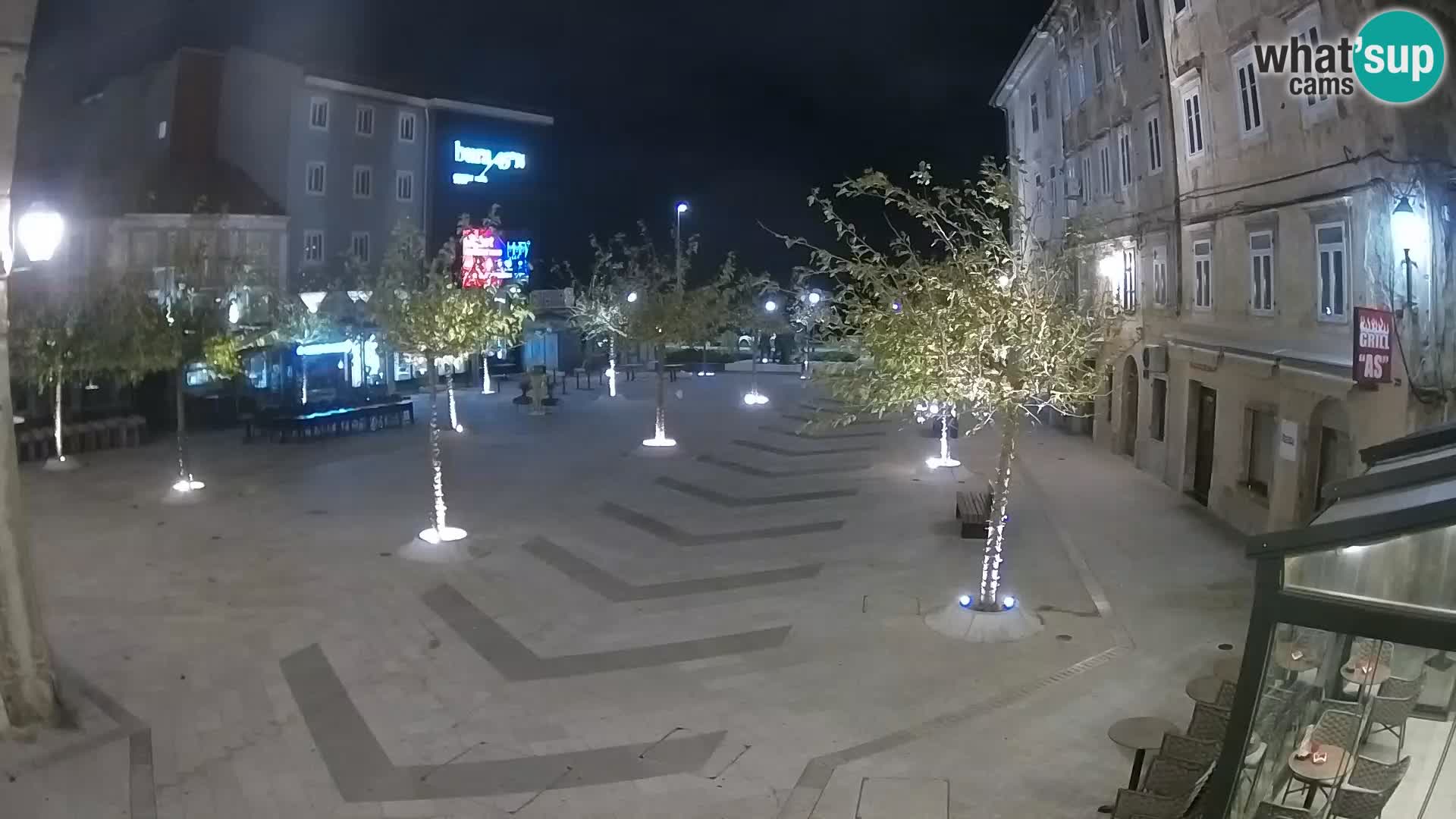 Centro della città di Senj – Piazza Pavlin – Live Cam Dalmazia