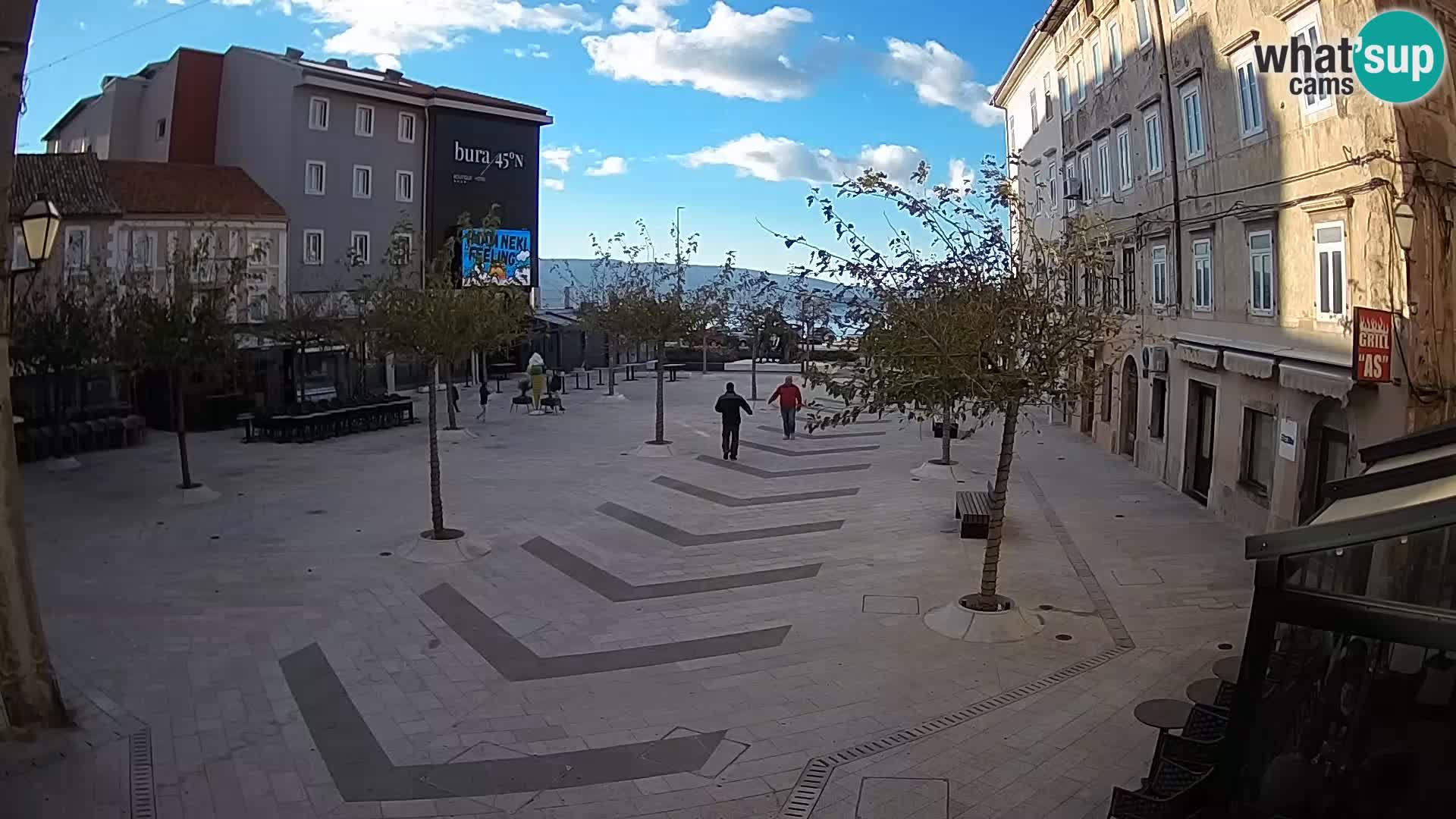 Centro della città di Senj – Piazza Pavlin – Live Cam Dalmazia