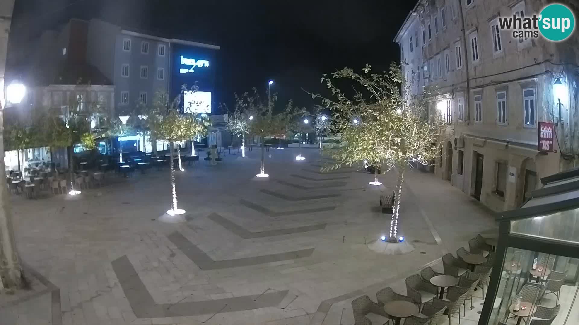 Centre de la ville de Senj – Place Pavlin – Live Cam Dalmatie