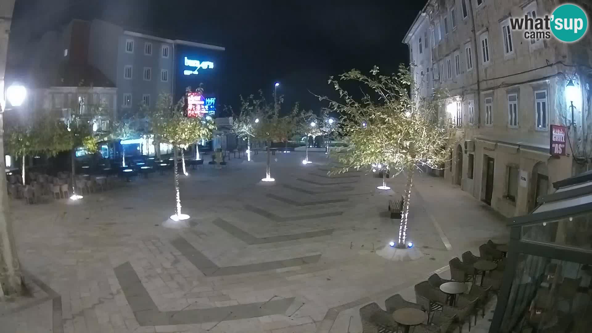 Centro della città di Senj – Piazza Pavlin – Live Cam Dalmazia