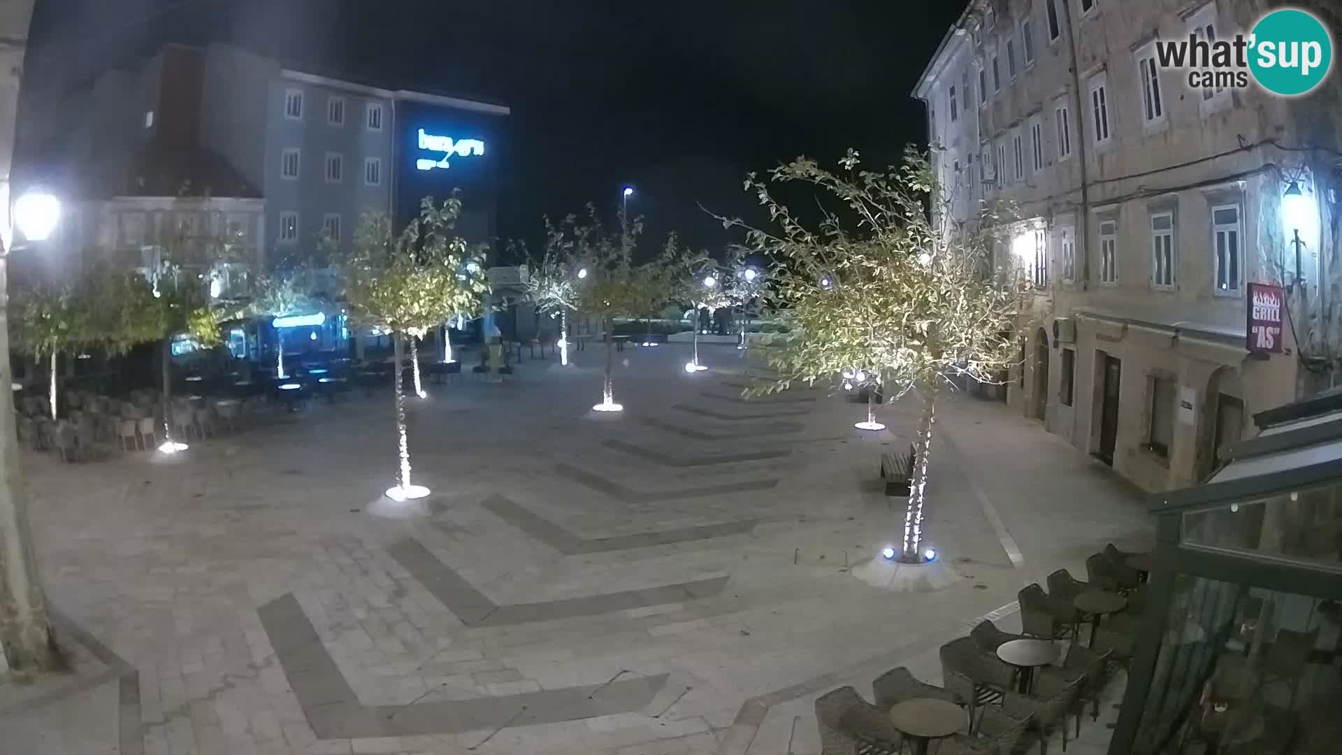 Centre de la ville de Senj – Place Pavlin – Live Cam Dalmatie