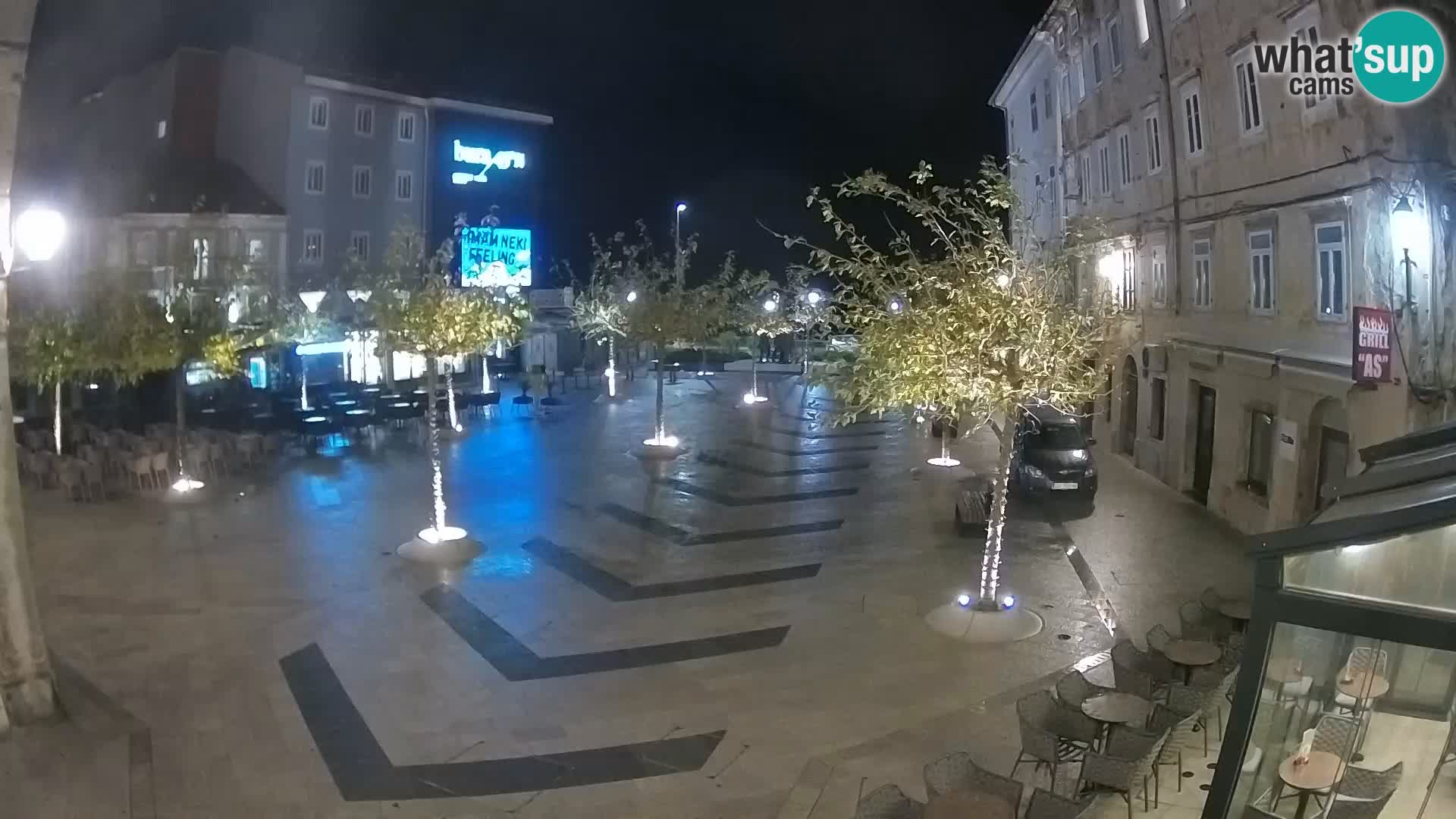 Centro della città di Senj – Piazza Pavlin – Live Cam Dalmazia