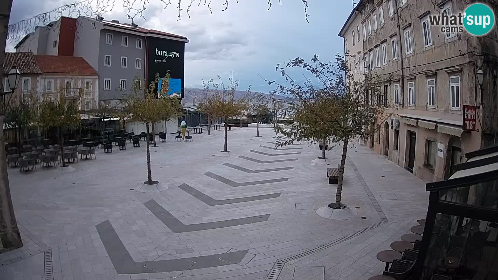 Centro della città di Senj – Piazza Pavlin – Live Cam Dalmazia