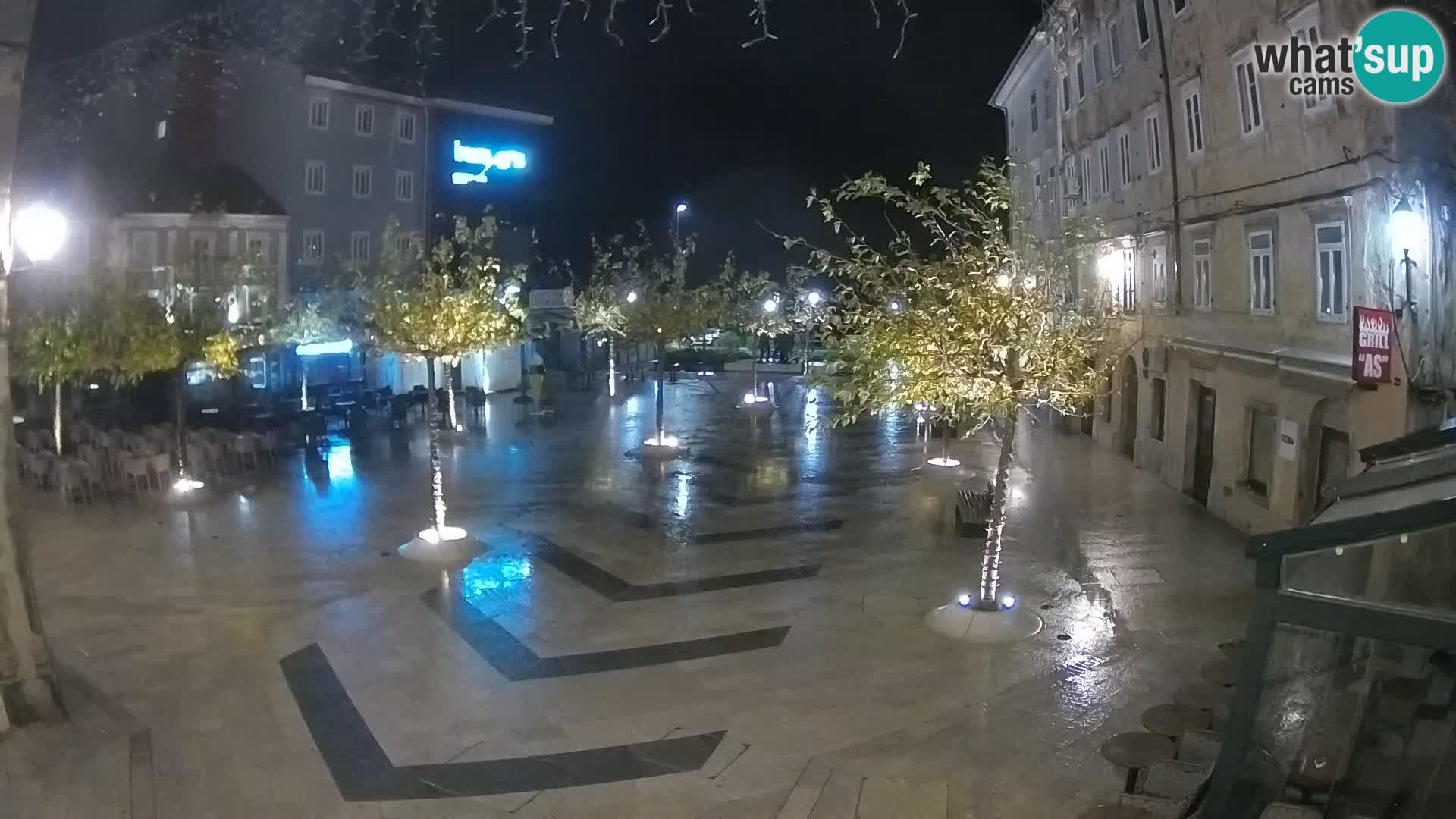 Centro de la ciudad de Senj – plaza Pavlin – Live Cam Dalmacia