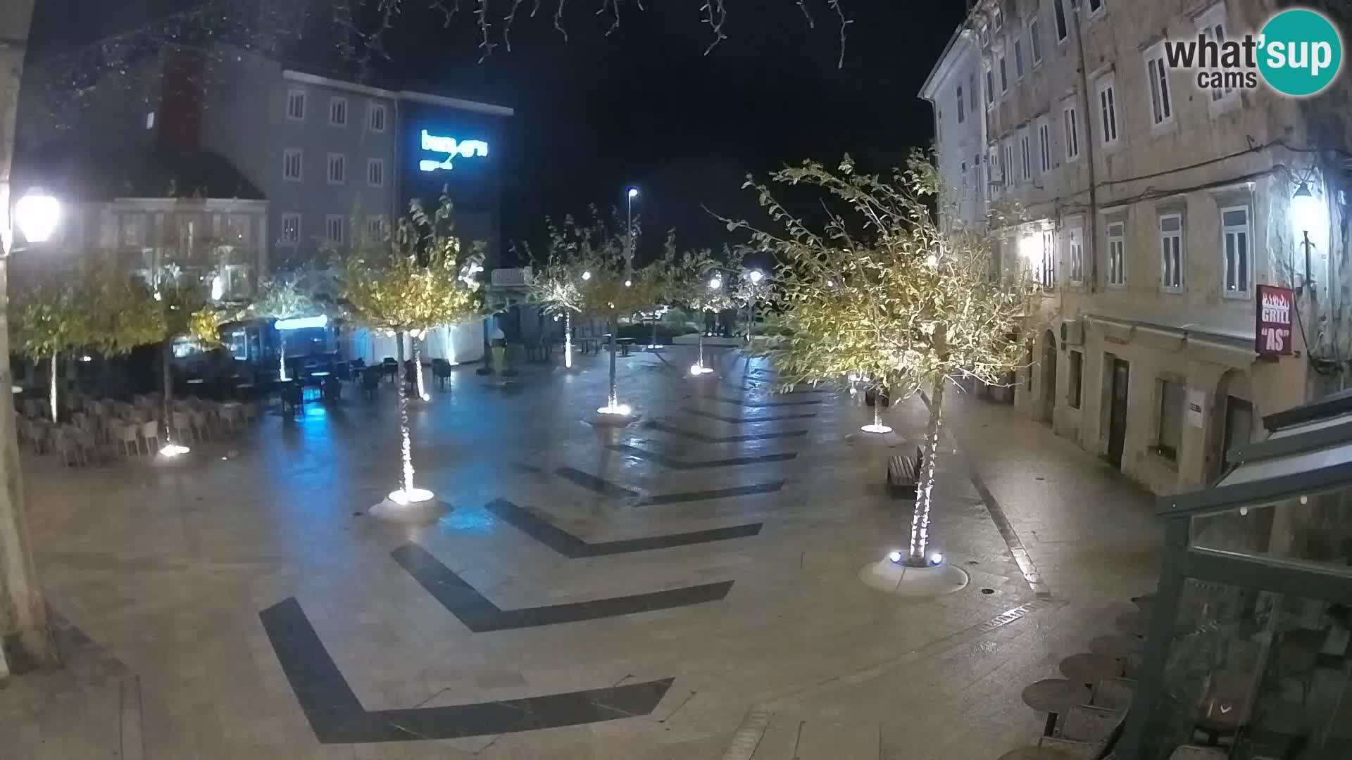 Centro de la ciudad de Senj – plaza Pavlin – Live Cam Dalmacia