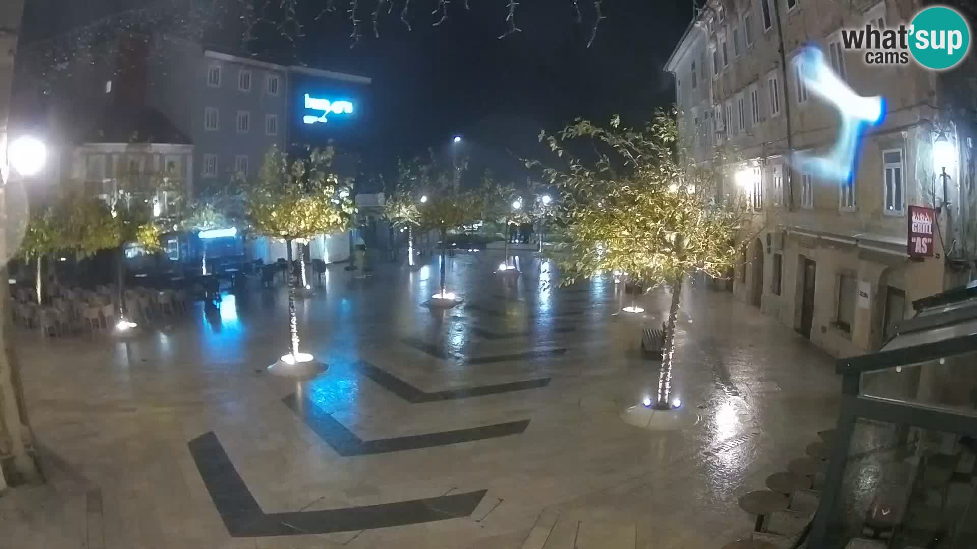 Centro della città di Senj – Piazza Pavlin – Live Cam Dalmazia